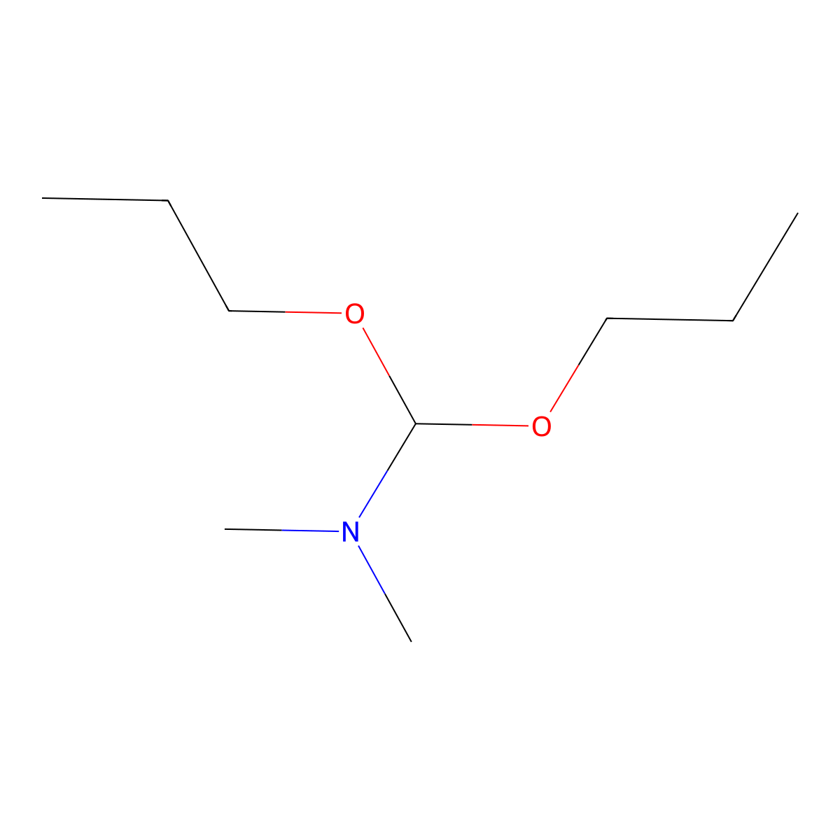 1,1-Dipropoxytrimethylamine molecular structure, CAS 6006-65-1