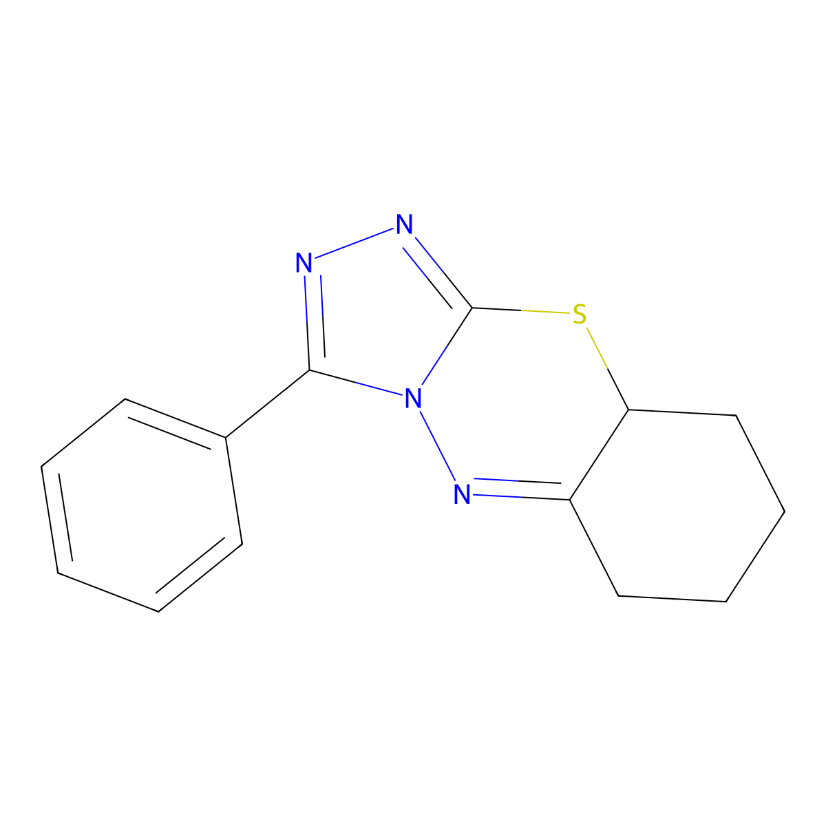 3-phenyl-7,8,9,9a-tetrahydro-6H-[1,2,4]triazolo[4,3-b][4,1,2]benzothiadiazine molecular structure, CAS 60060-28-8