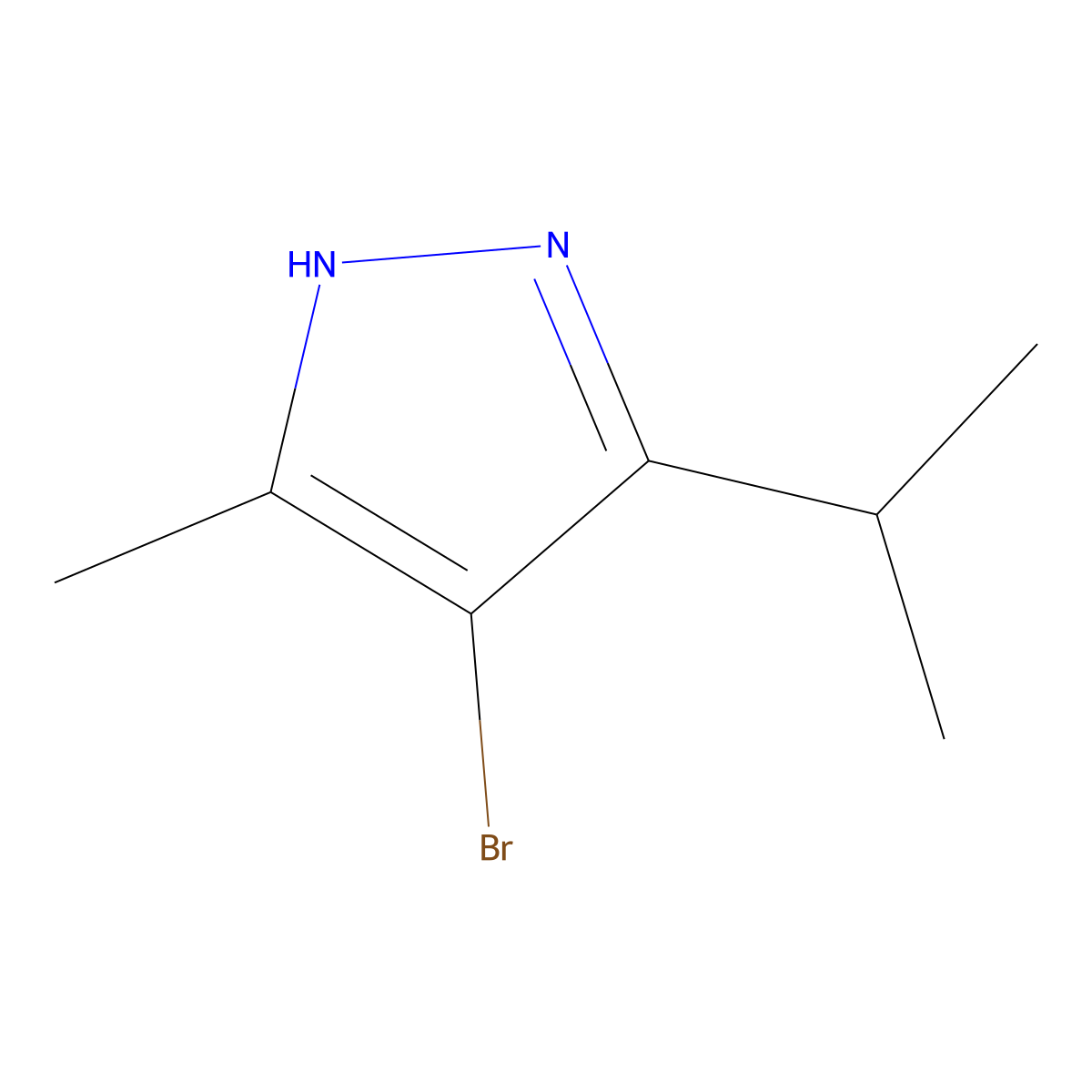4-bromo-3-isopropyl-5-methyl-1H-pyrazole hydrochloride molecular structure, CAS 60061-69-0