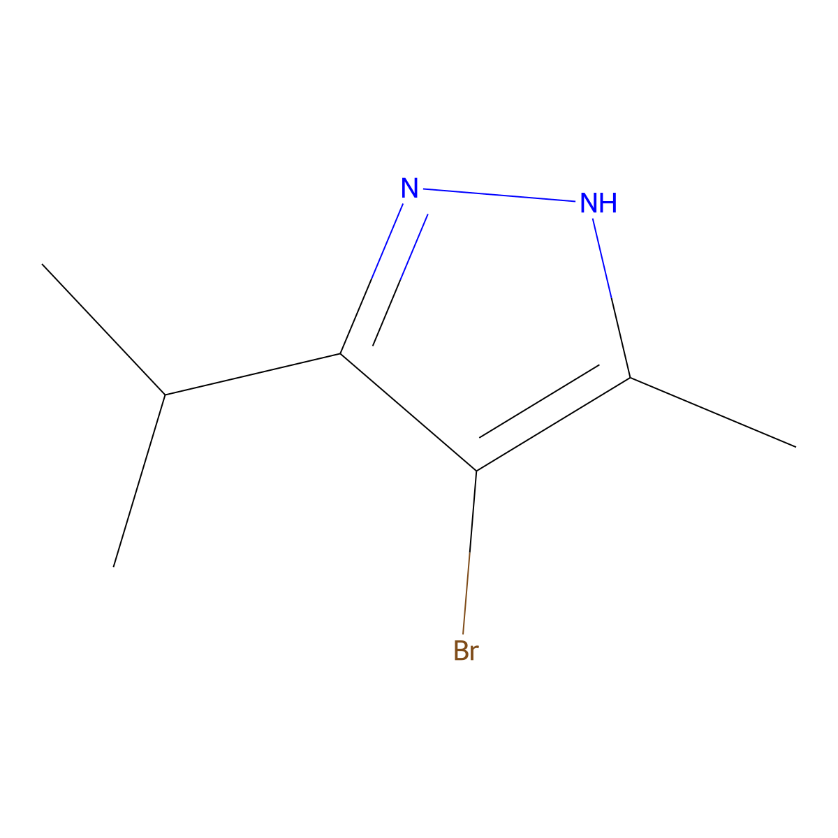4-bromo-3-isopropyl-5-methyl-1H-pyrazole hydrochloride molecular structure, CAS 60061-69-0