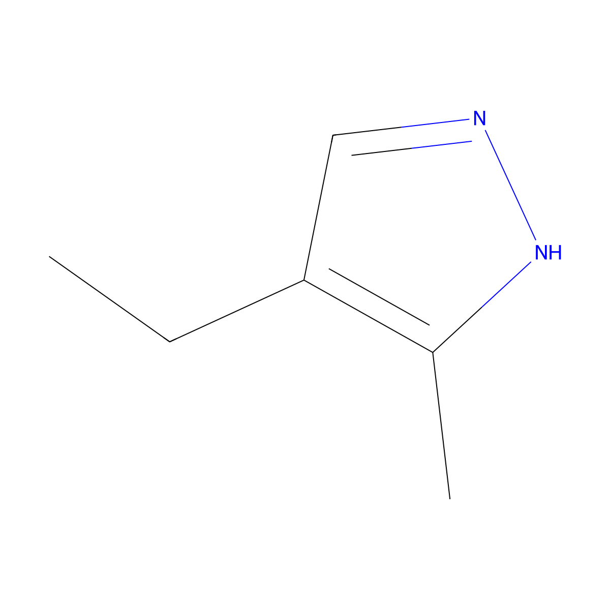4-Ethyl-3-methyl-1H-pyrazole molecular structure, CAS 60061-76-9