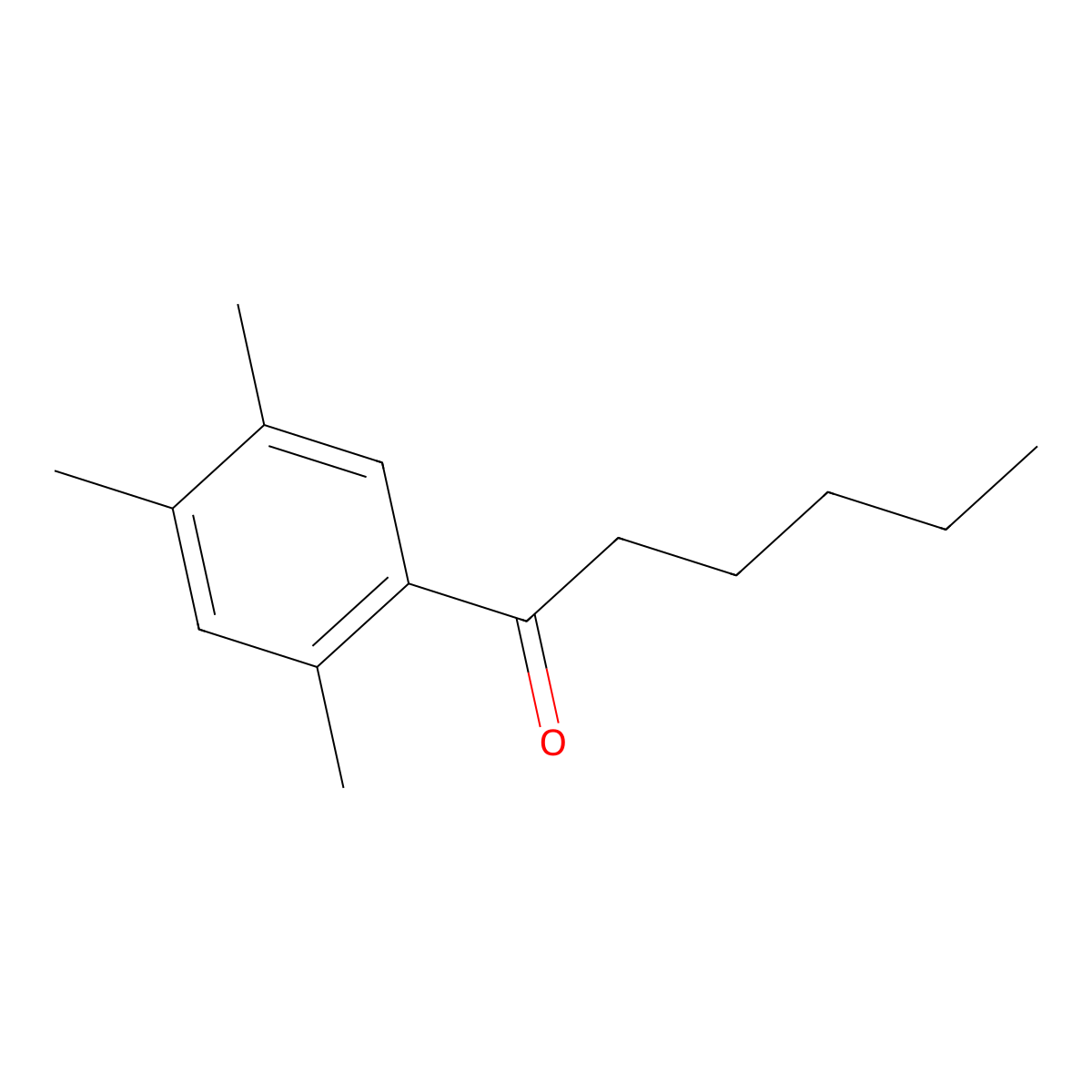 1-(2,4,5-Trimethylphenyl)hexan-1-one molecular structure, CAS 600653-41-6