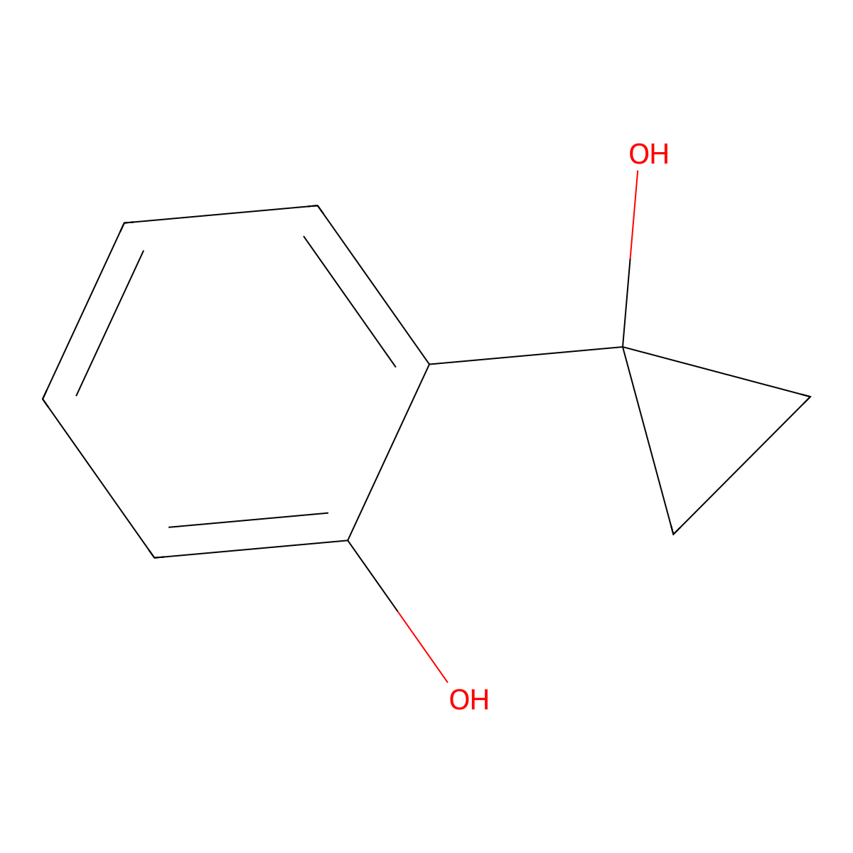 2-(1-Hydroxycyclopropyl)phenol molecular structure, CAS 60068-23-7