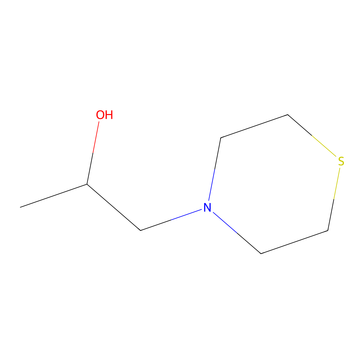 N-(2-hydroxypropyl)thiomorpholine molecular structure, CAS 6007-66-5