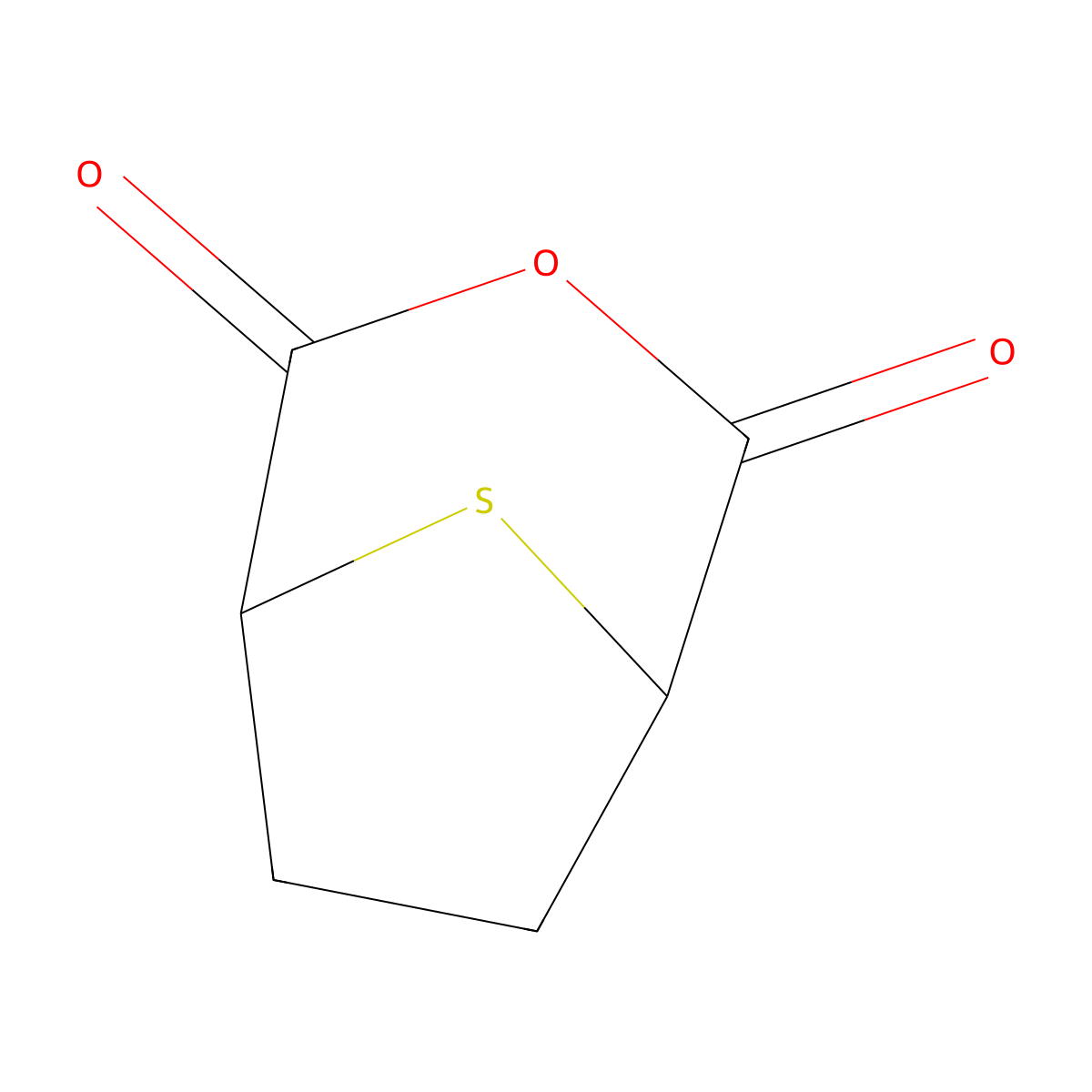 3-Oxa-8-thiabicyclo[3.2.1]octane-2,4-dione molecular structure, CAS 6007-84-7