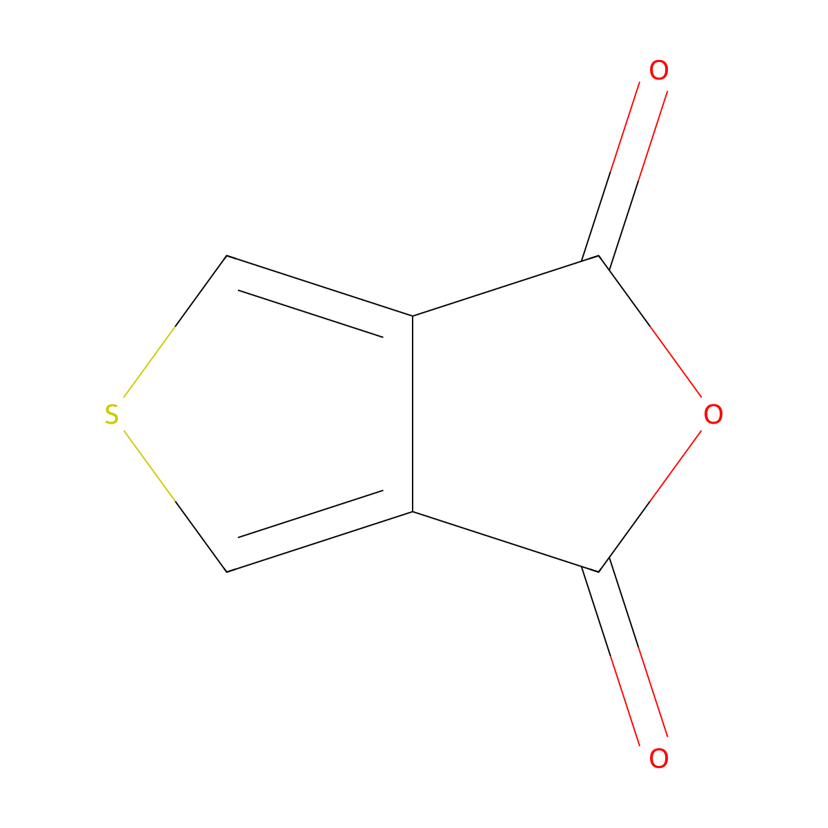 1H,3H-Thieno[3,4-c]furan-1,3-dione molecular structure, CAS 6007-85-8