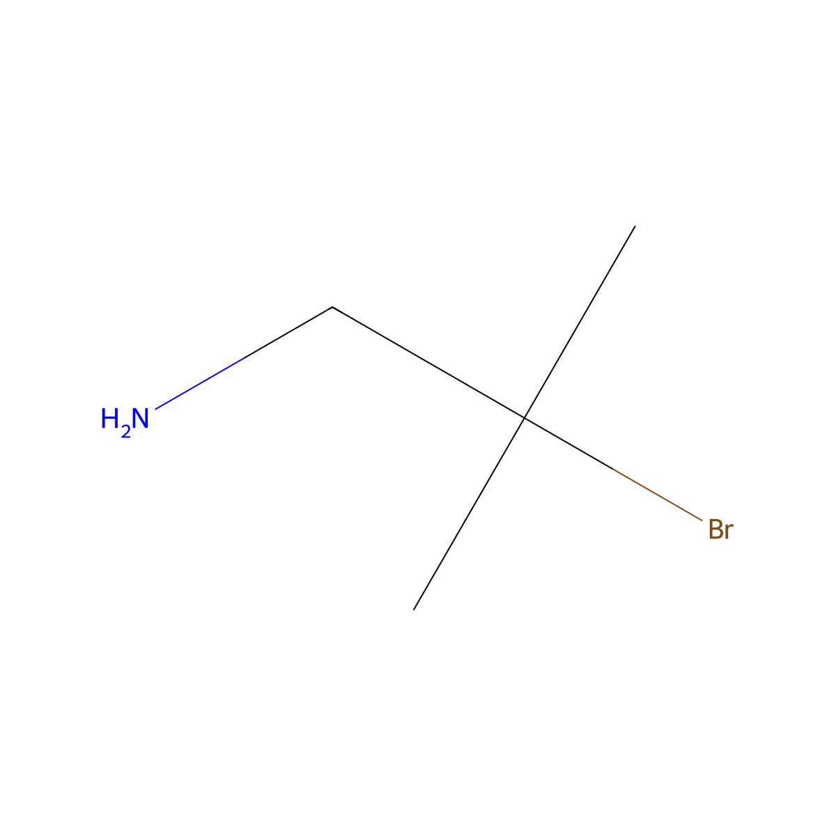 2-Bromo-2-methyl-1-propanamine molecular structure, CAS 600701-16-4