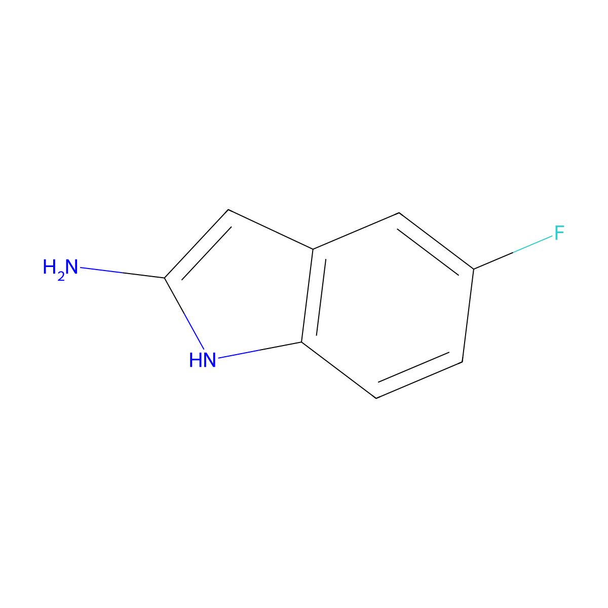 5-fluoro-1H-indol-2-amine molecular structure, CAS 600710-18-7