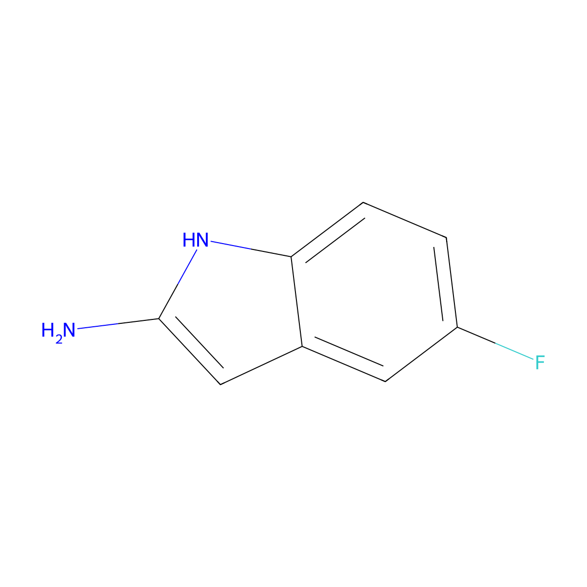 5-fluoro-1H-indol-2-amine molecular structure, CAS 600710-18-7