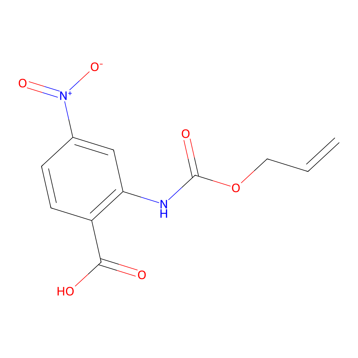 4-Nitro-2-({[(prop-2-en-1-yl)oxy]carbonyl}amino)benzoic acid molecular structure, CAS 600713-74-4