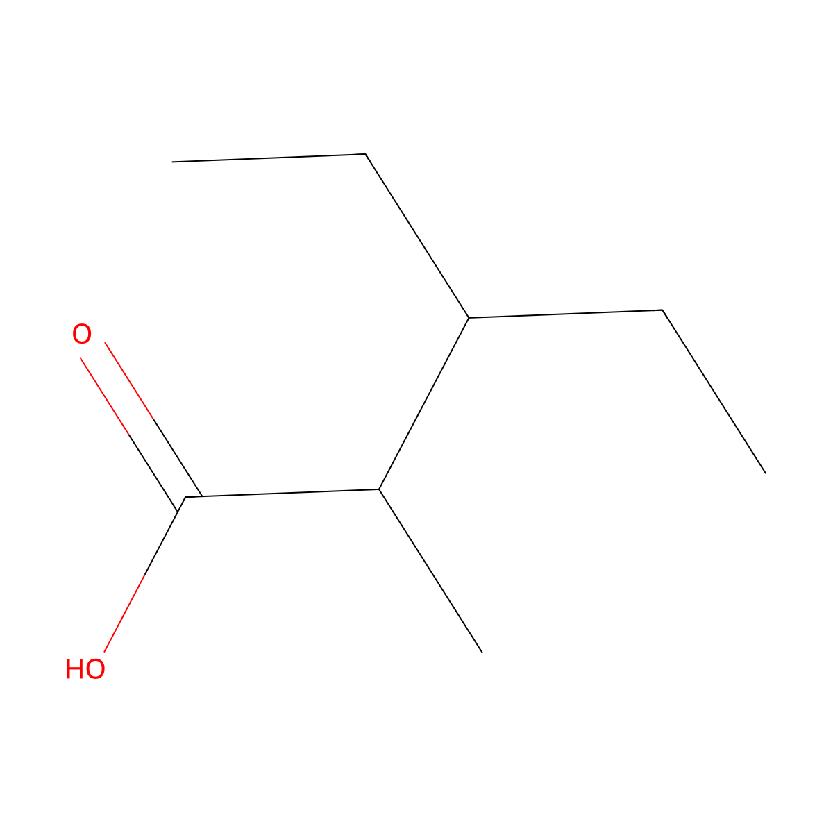 3-Ethyl-2-methylpentanoic acid molecular structure, CAS 600716-77-6