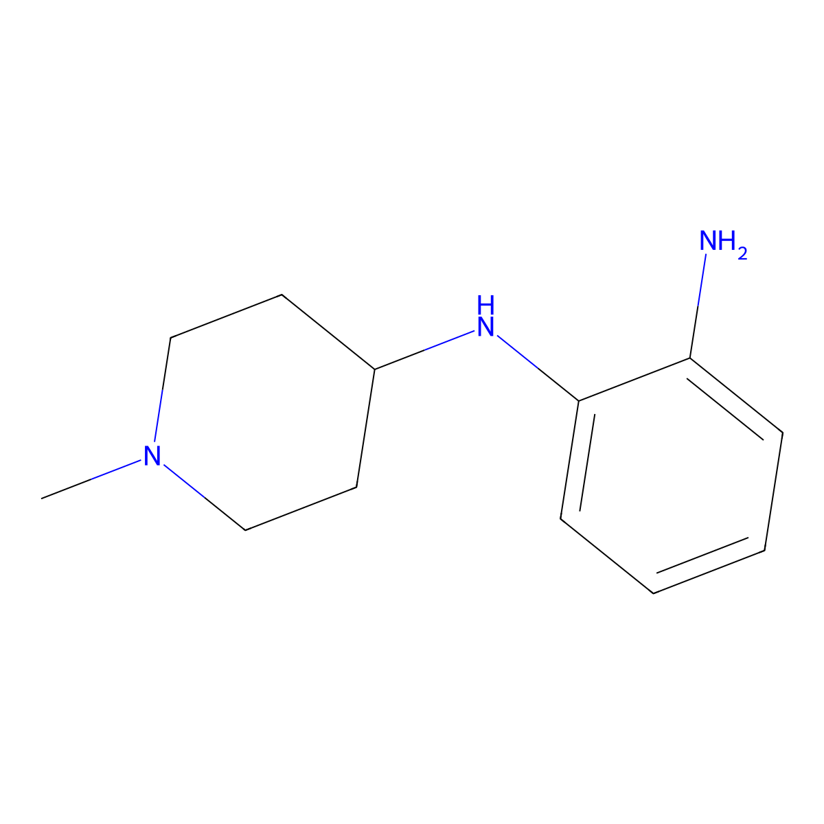 N1-(1-methylpiperidin-4-yl)benzene-1,2-diamine molecular structure, CAS 600725-12-0