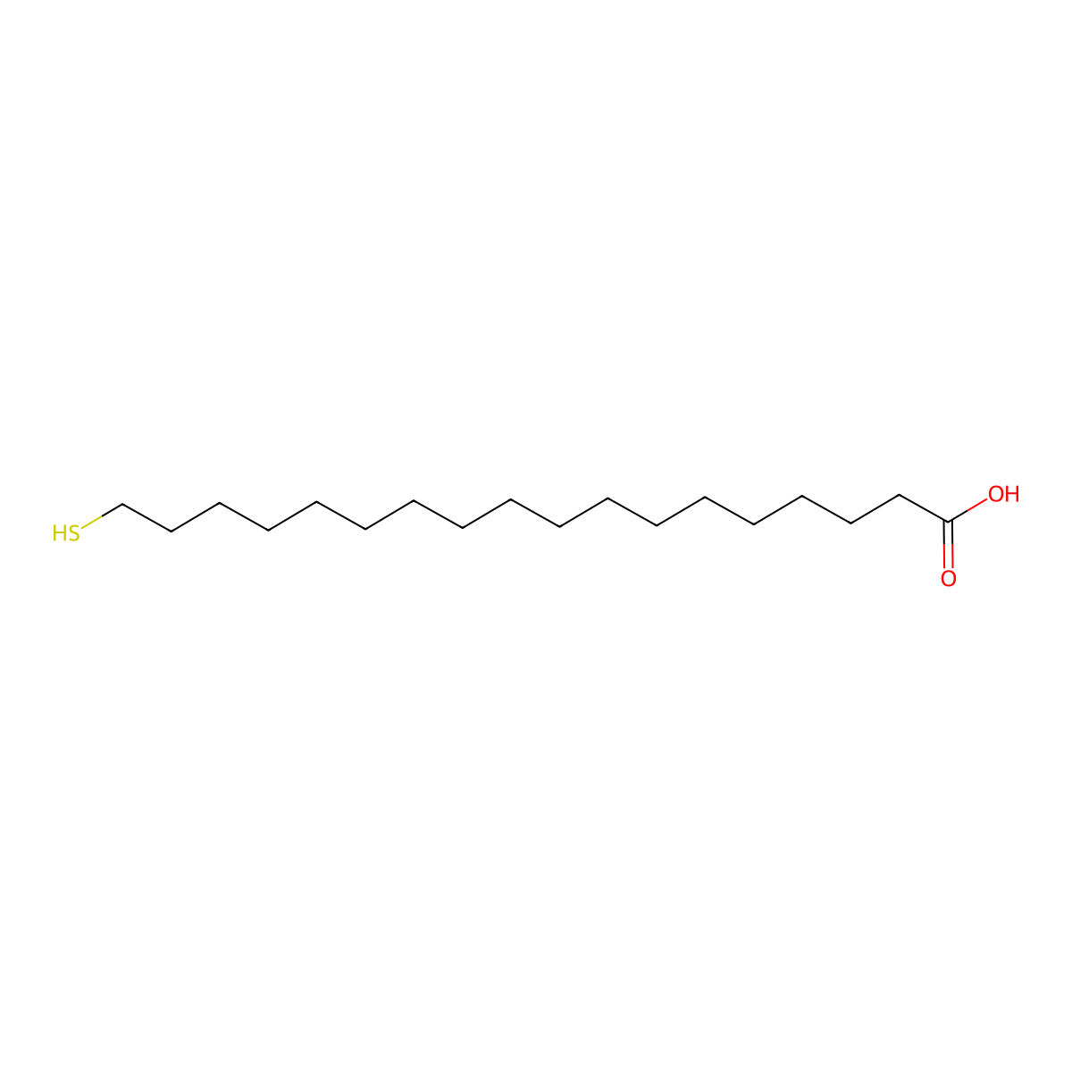 18-Mercaptooctadecanoic acid molecular structure, CAS 600730-11-8