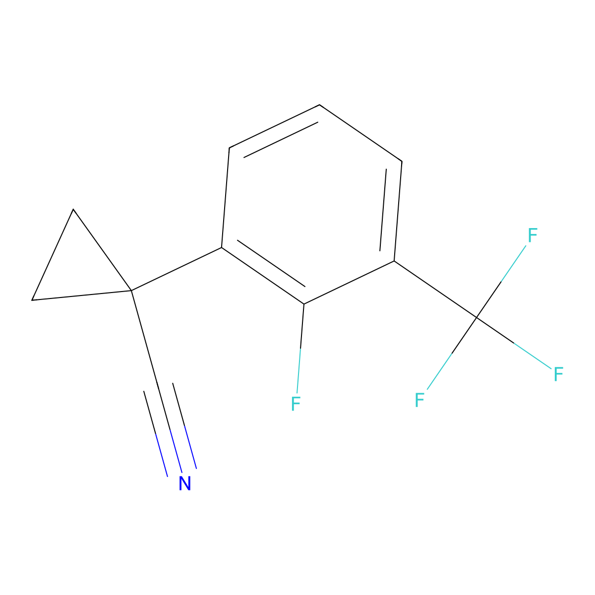 1-[2-Fluoro-3-(trifluoromethyl)phenyl]cyclopropane-1-carbonitrile molecular structure, CAS 600730-99-2