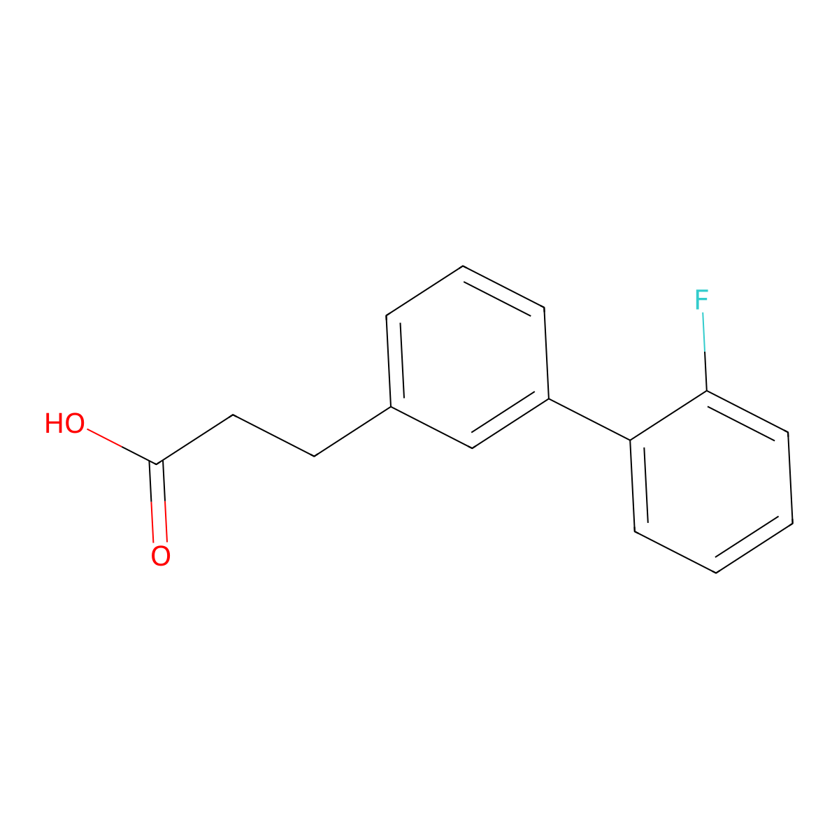 3-(2'-Fluoro-[1,1'-biphenyl]-3-yl)propanoic acid molecular structure, CAS 600735-59-9