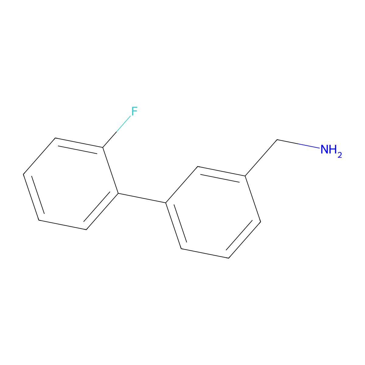 2'-Fluoro-biphenyl-3-methanamine molecular structure, CAS 600735-62-4