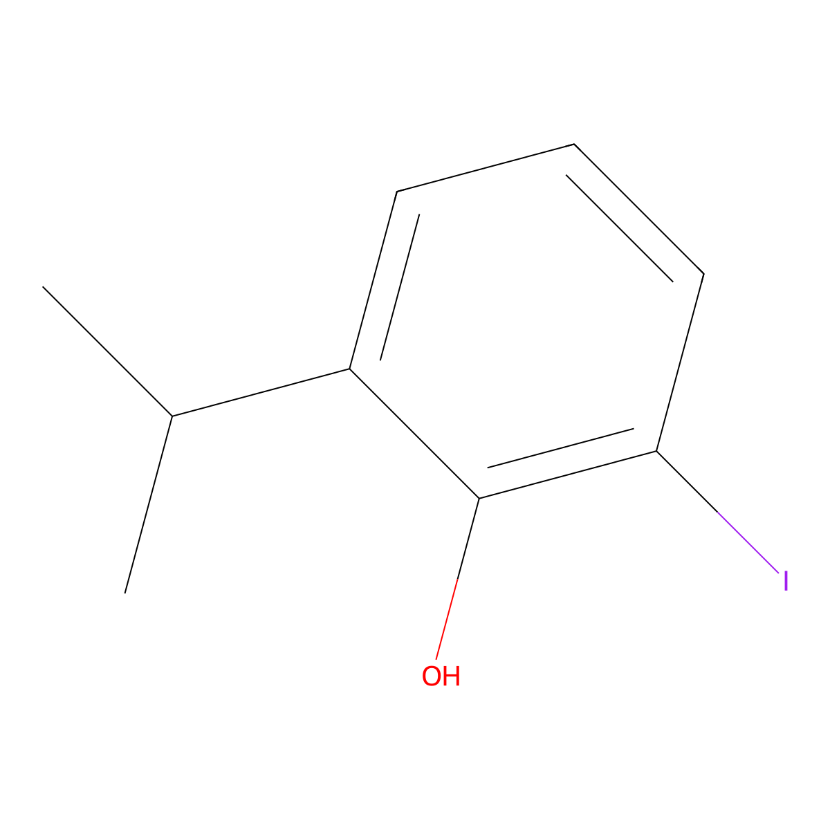 2-Iodo-6-isopropylphenol molecular structure, CAS 600738-63-4