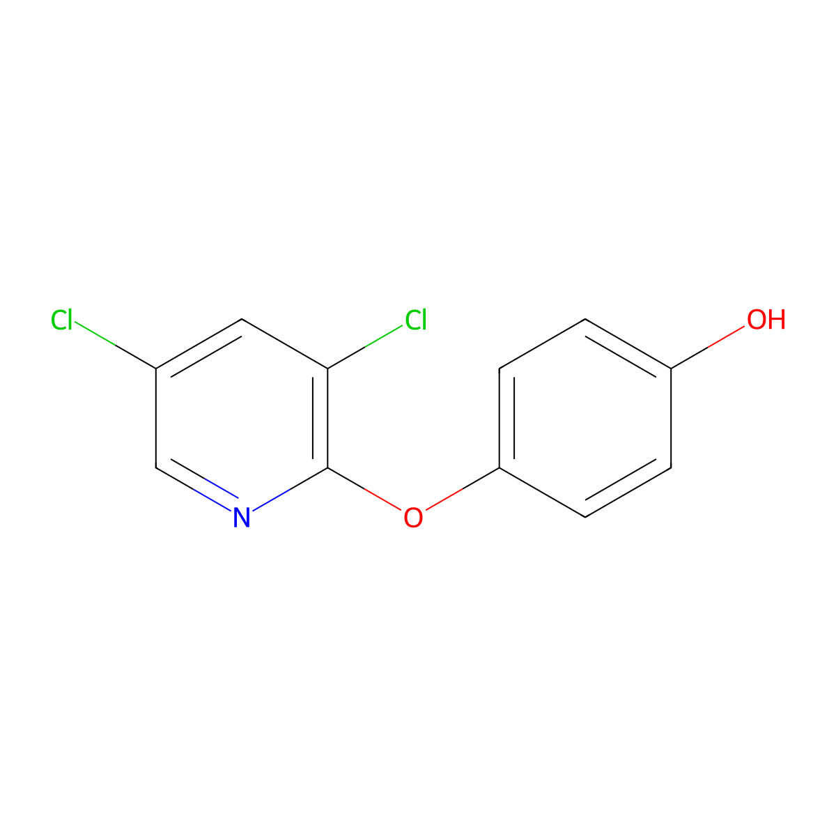 4-(3,5-Dichloro-pyridin-2-yloxy)-phenol molecular structure, CAS 60075-03-8
