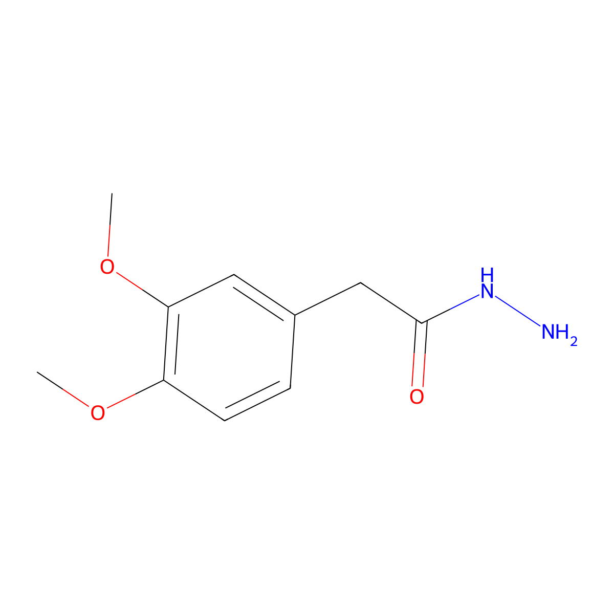 2-(3,4-Dimethoxyphenyl)acetohydrazide molecular structure, CAS 60075-23-2