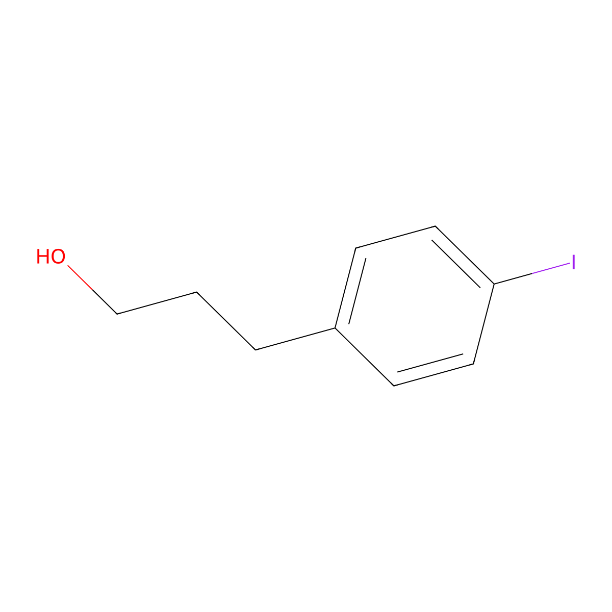 4-Iodobenzenepropanol molecular structure, CAS 60075-78-7