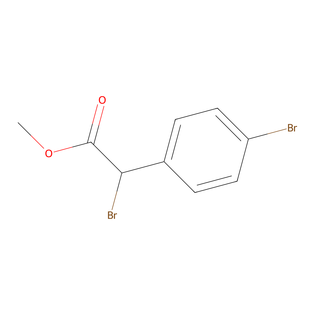 Methyl bromo(4-bromophenyl)acetate molecular structure, CAS 60079-77-8