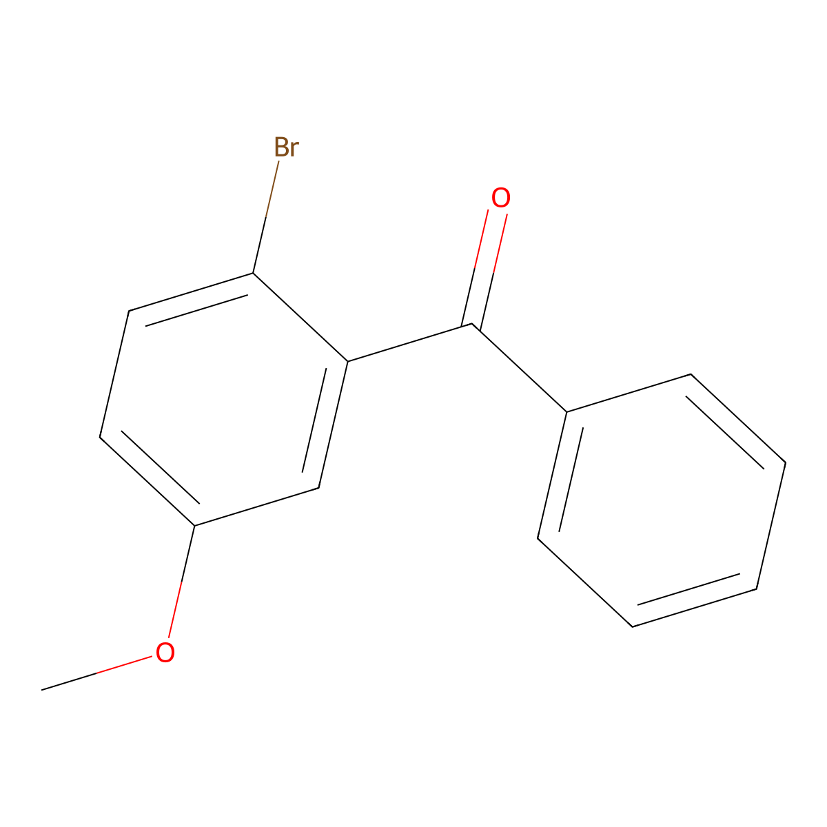 (2-Bromo-5-methoxyphenyl)(phenyl)methanone molecular structure, CAS 60080-98-0