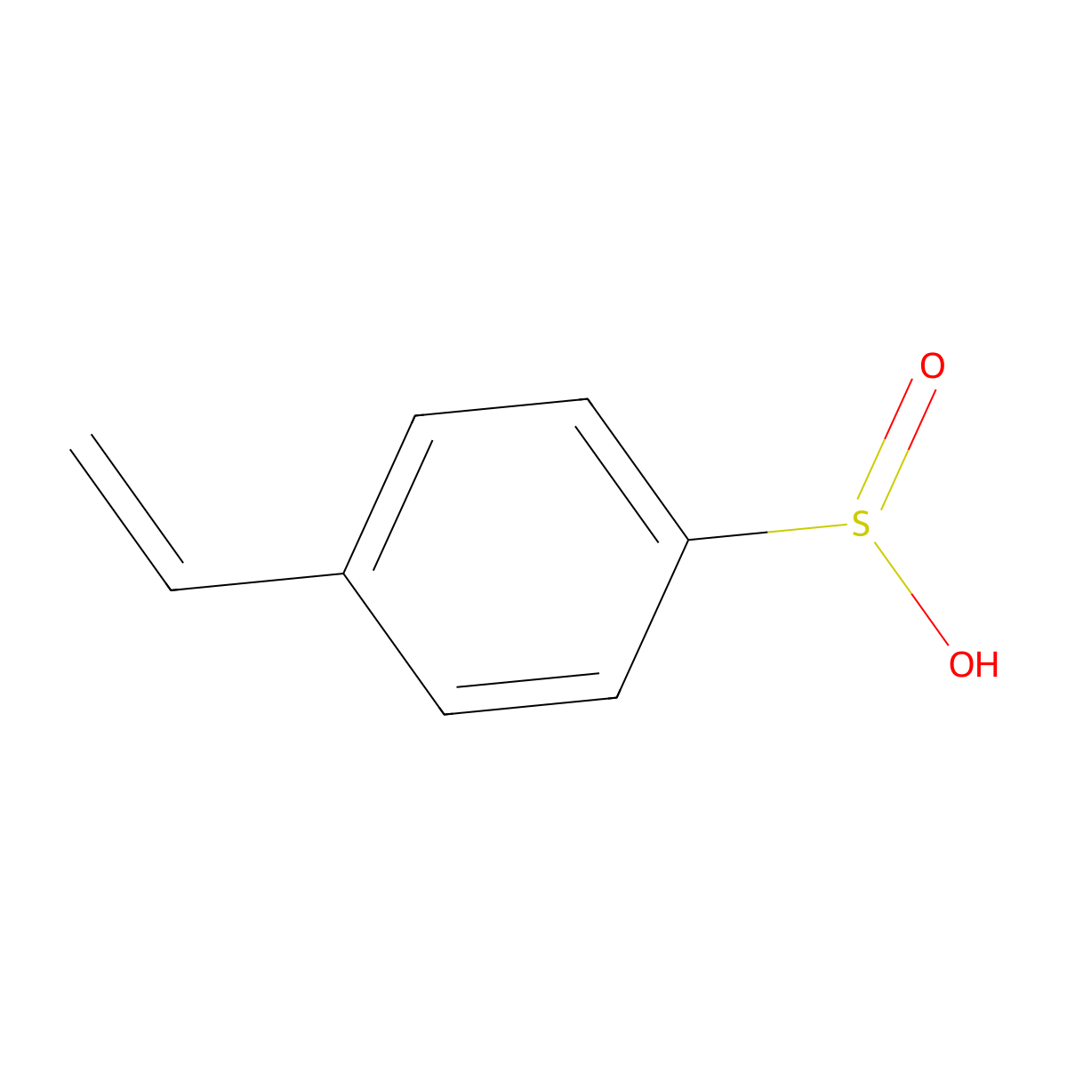 4-ethenylBenzenesulfinic acid molecular structure, CAS 60081-74-5