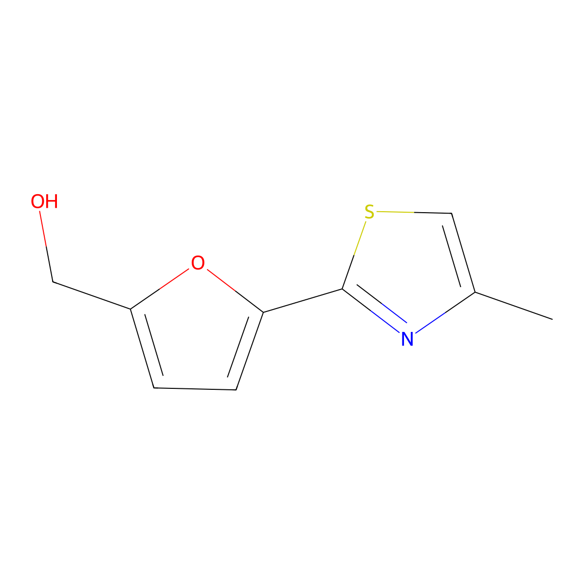 [5-(4-Methyl-1,3-thiazol-2-yl)furan-2-yl]methanol molecular structure, CAS 60084-04-0