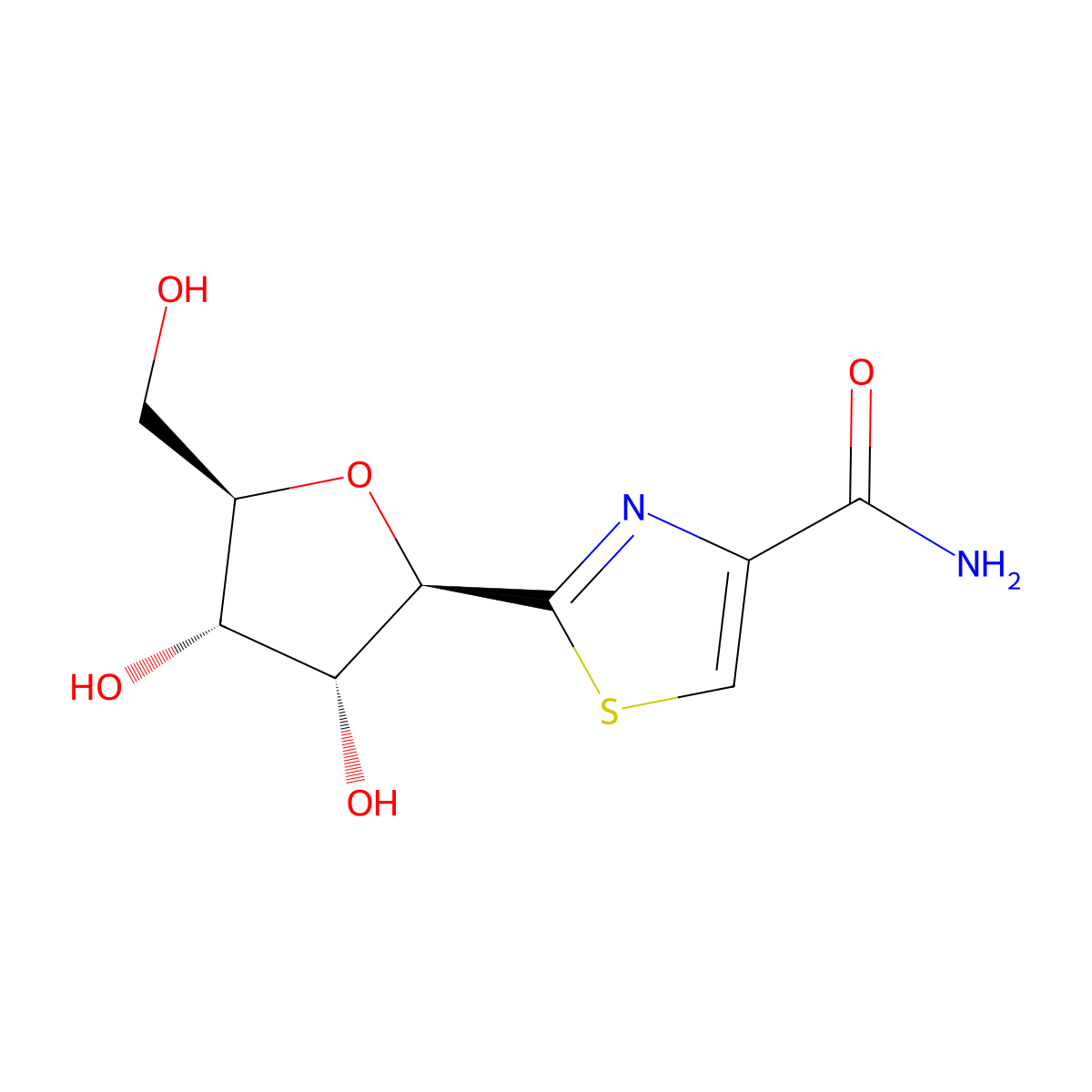 Tiazofurin molecular structure, CAS 60084-10-8