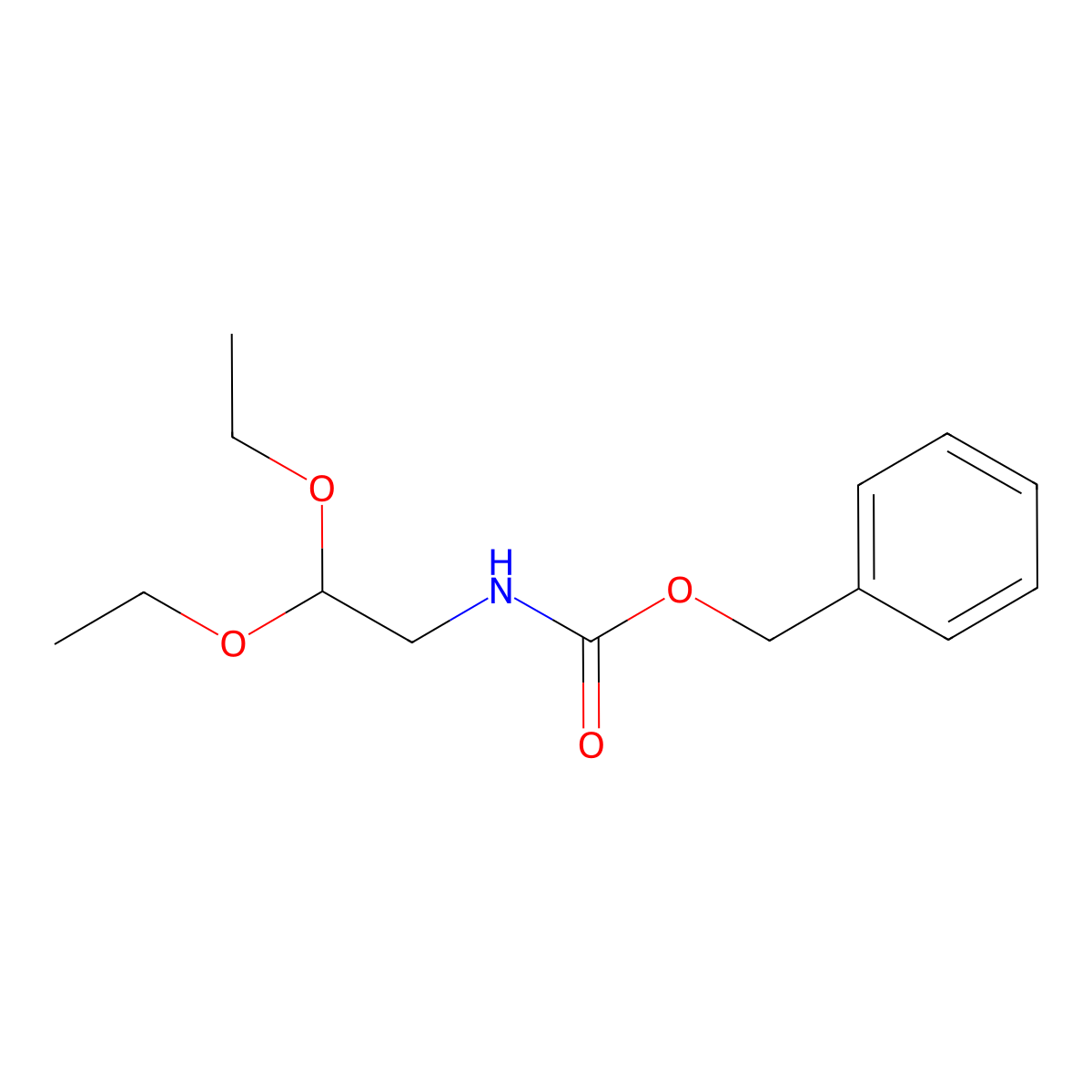 Benzyl 2,2-diethoxyethylcarbamate molecular structure, CAS 60085-61-2