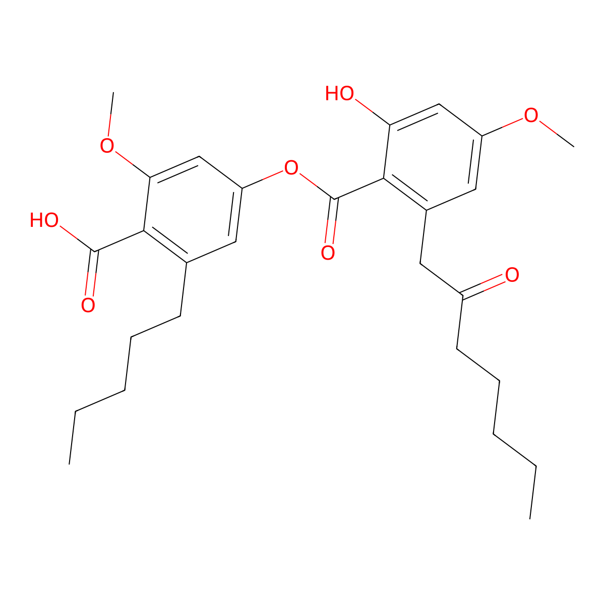 Confluentic acid molecular structure, CAS 6009-12-7
