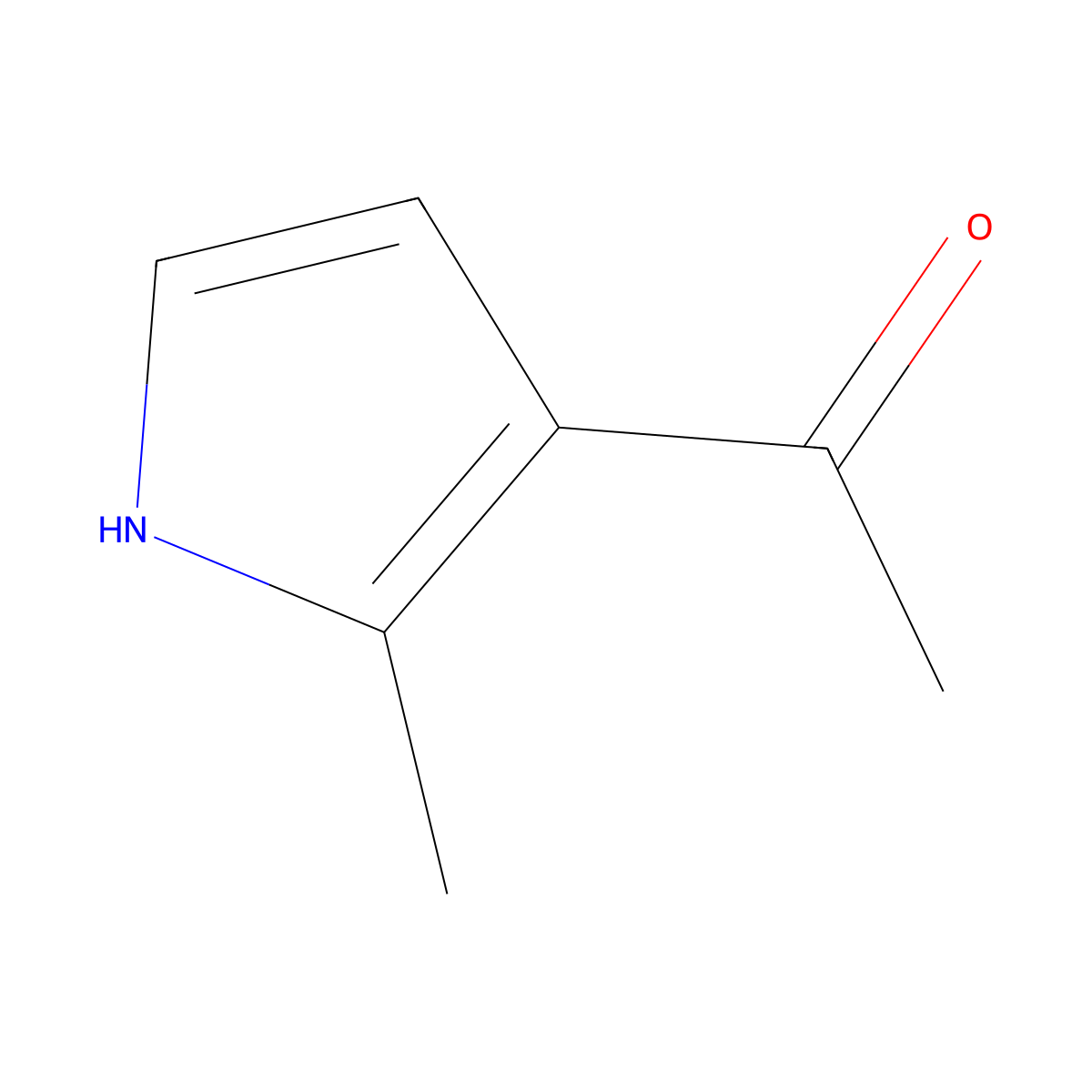 1-(2-Methyl-1H-pyrrol-3-yl)ethan-1-one molecular structure, CAS 6009-46-7