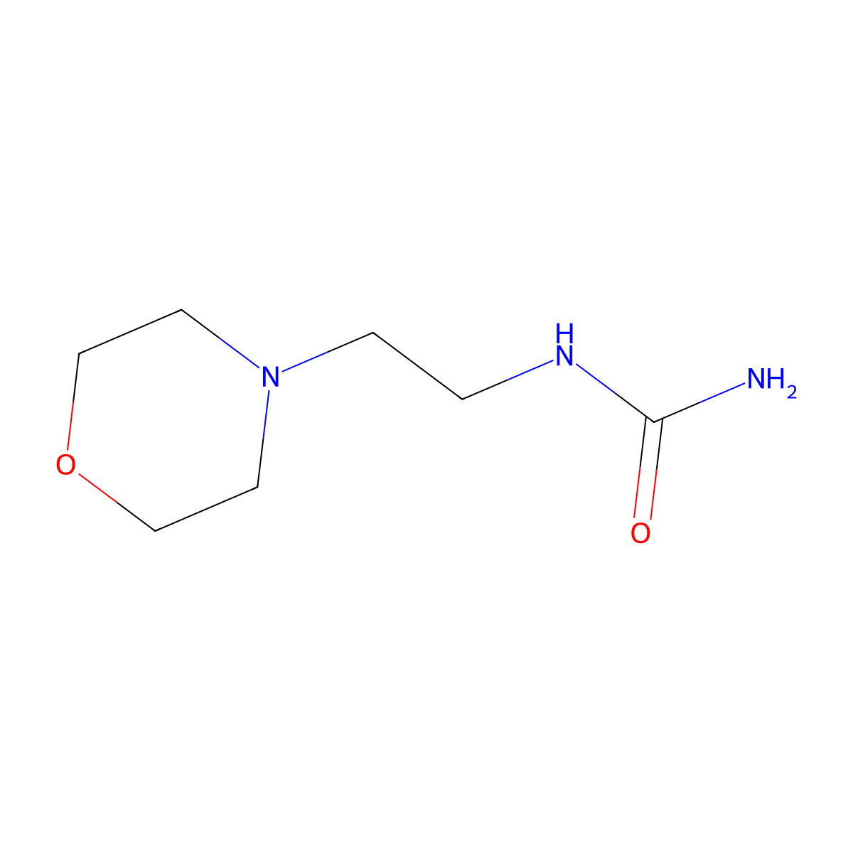 2-Morpholin-4-ylethylurea molecular structure, CAS 60091-42-1
