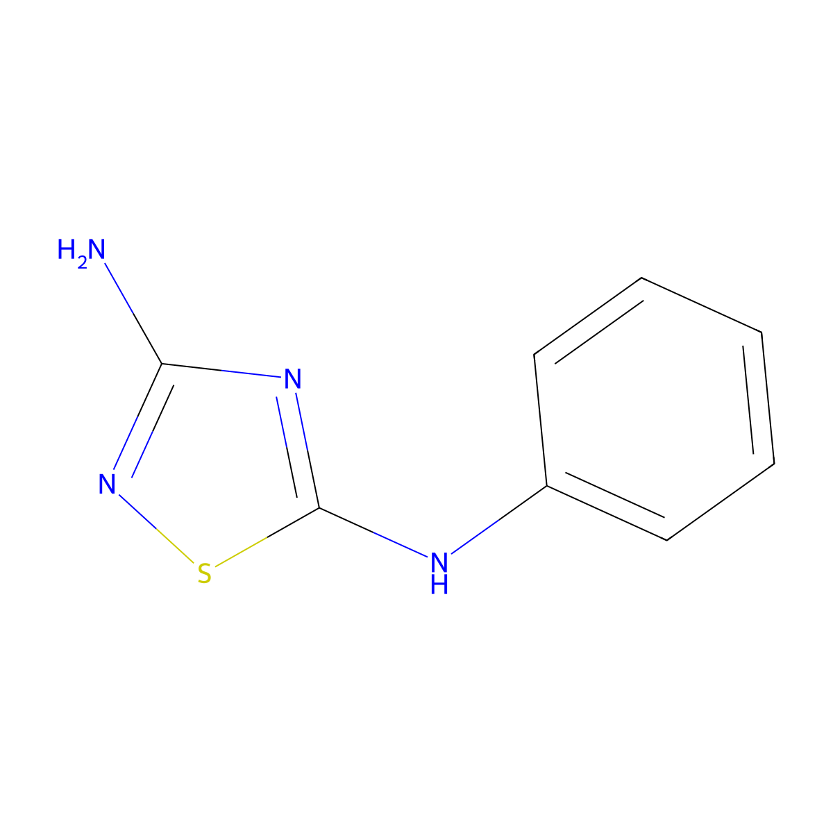 3-Amino-5-phenylamino-1,2,4-thiadiazole molecular structure, CAS 60093-15-4