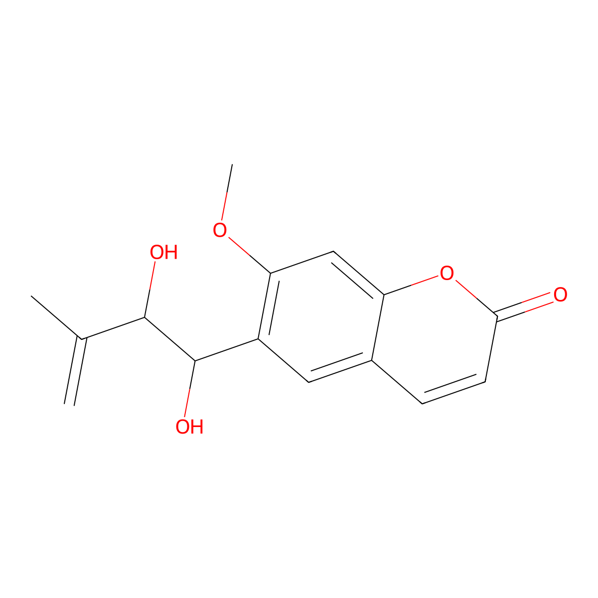 Thamnosmonin molecular structure, CAS 60094-90-8