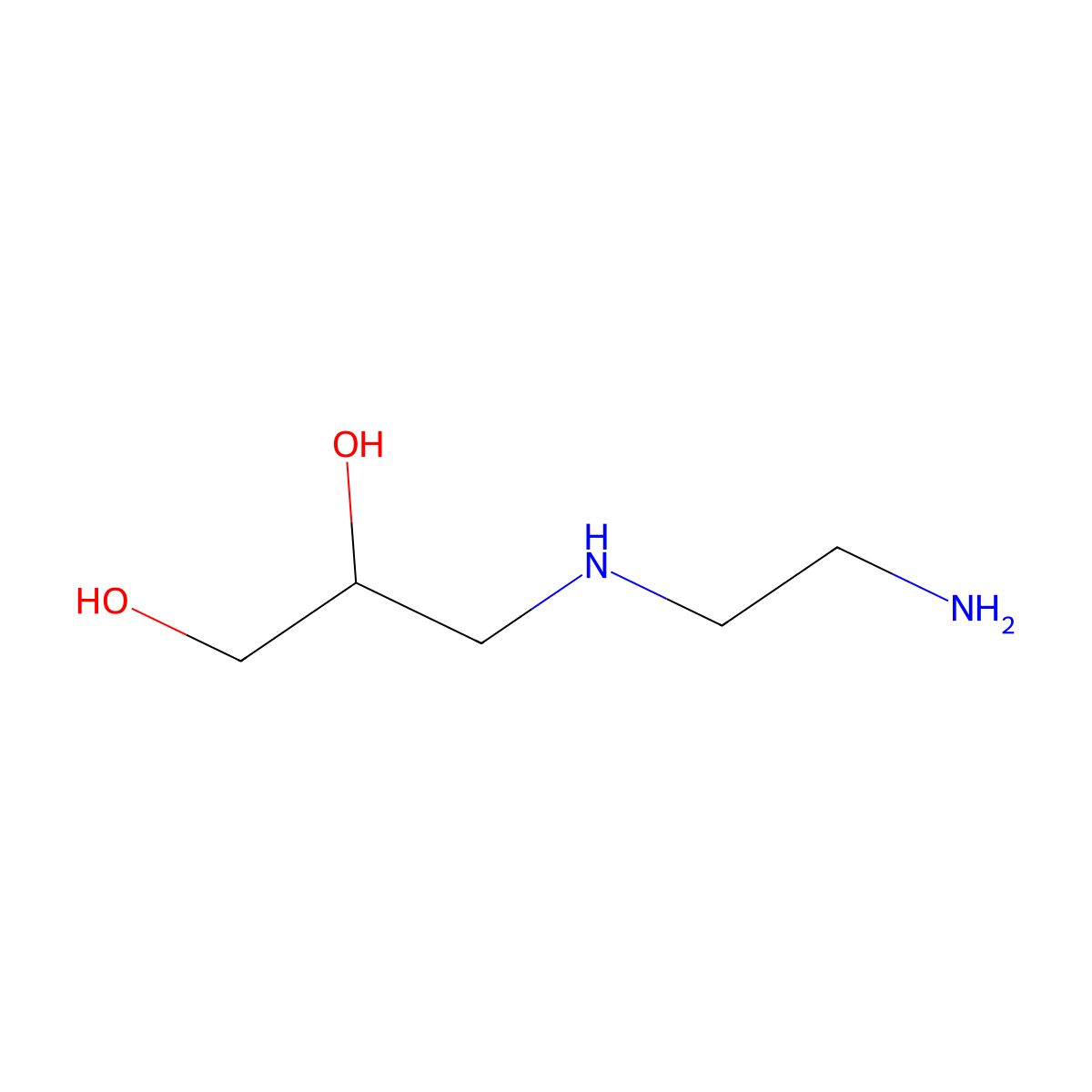 3-(2-Aminoethylamino)propane-1,2-diol molecular structure, CAS 60095-23-0