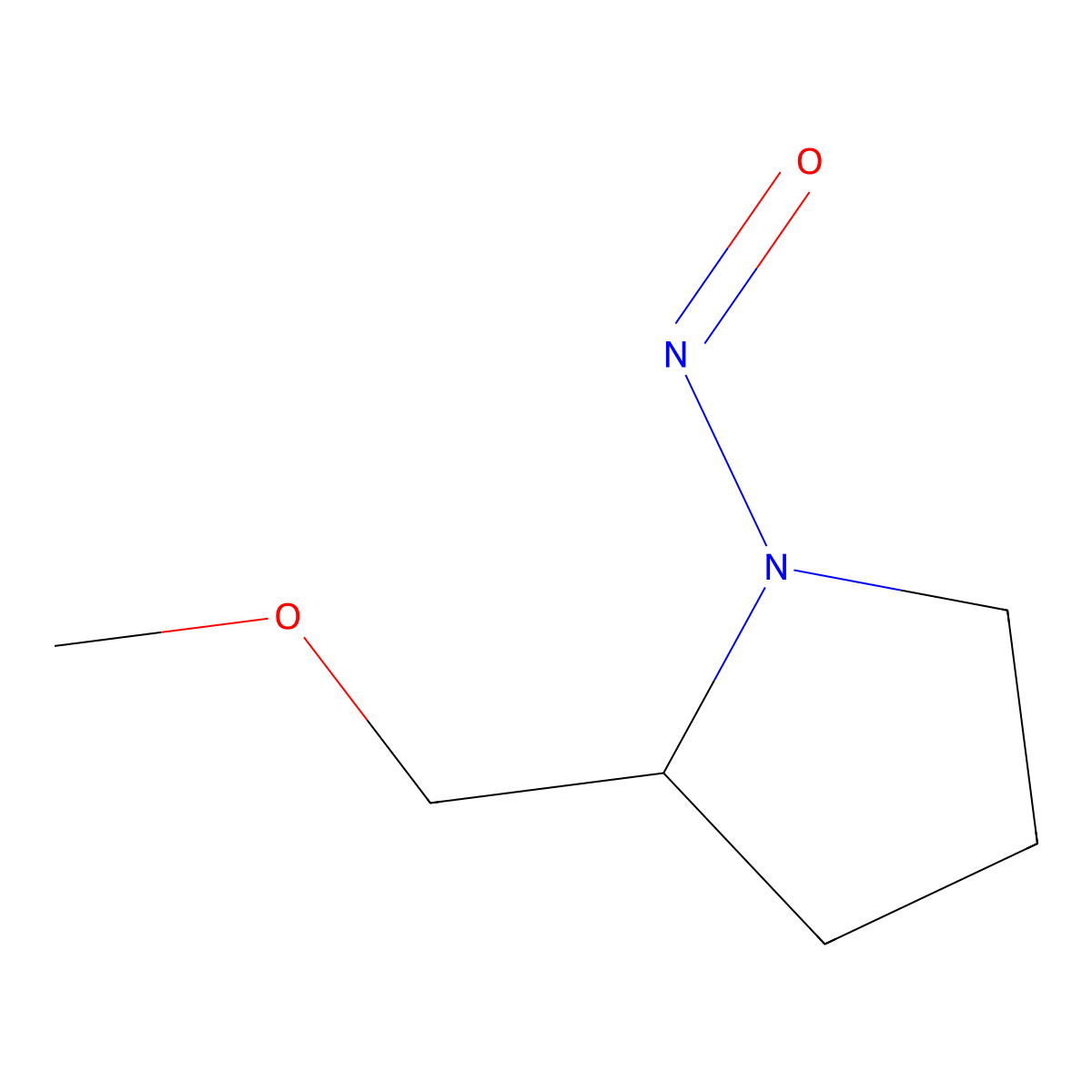 (2S)-2-(methoxymethyl)-1-nitrosopyrrolidine molecular structure, CAS 60096-50-6