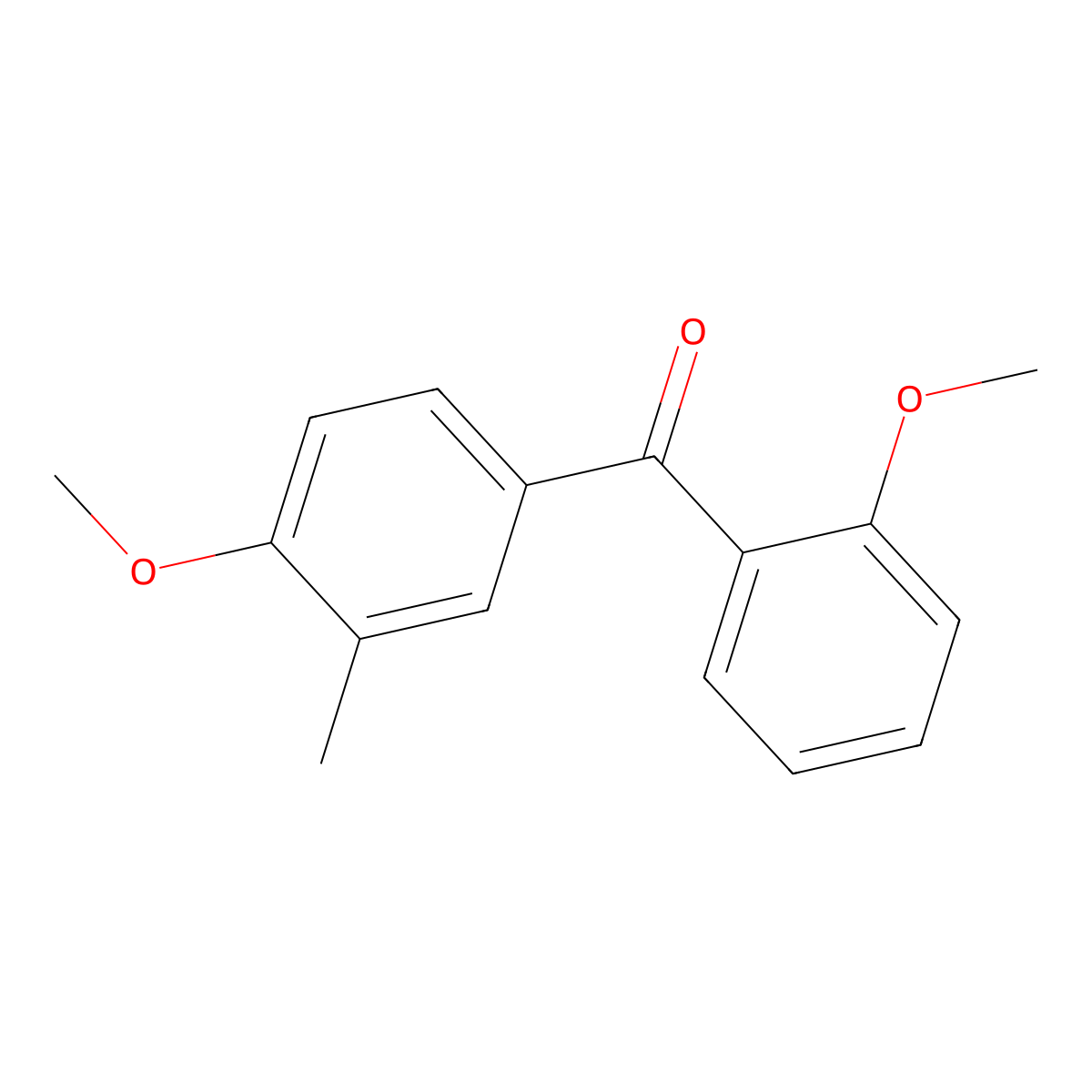 (4-Methoxy-3-methylphenyl)(2-methoxyphenyl)methanone molecular structure, CAS 60096-81-3