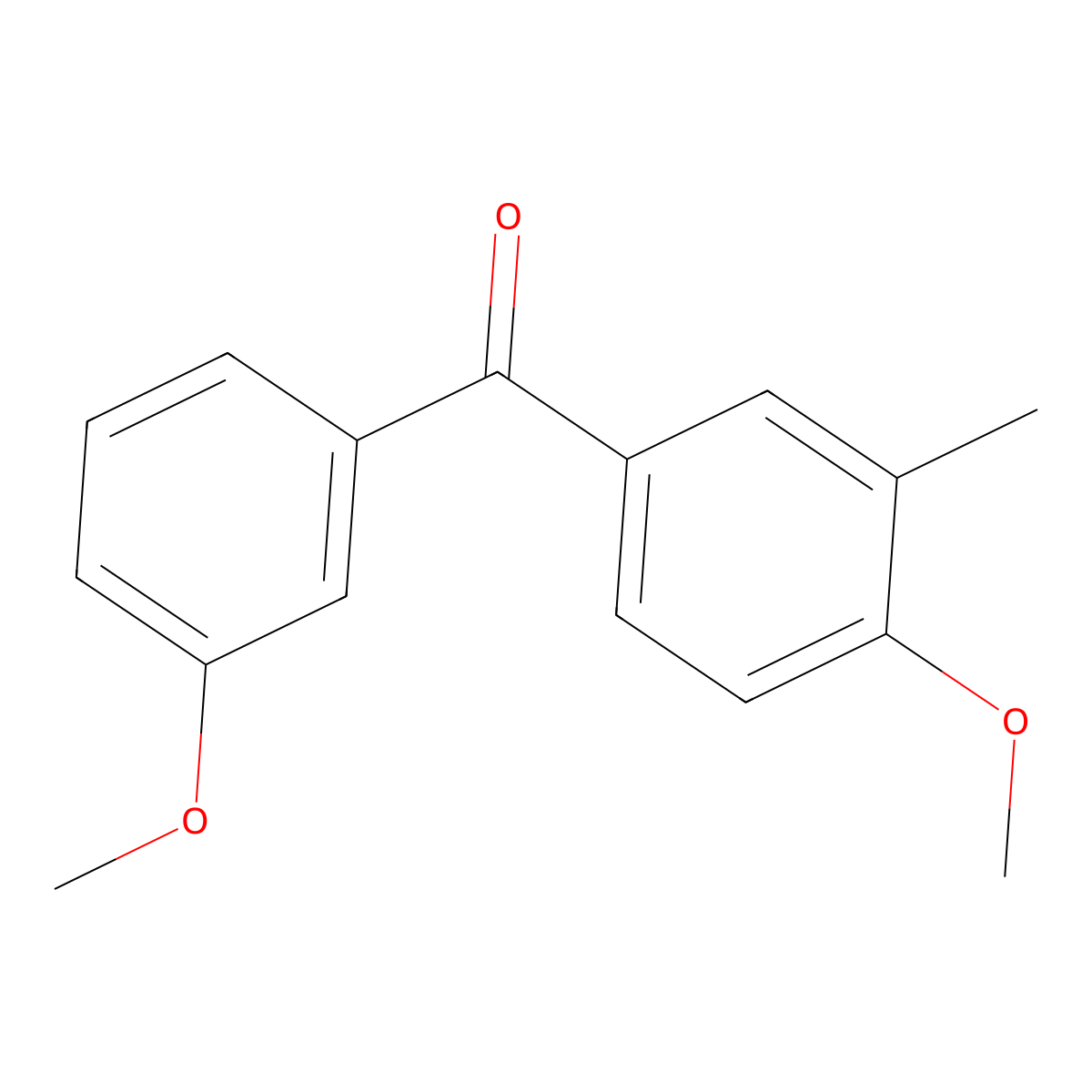 Methanone, (4-methoxy-3-methylphenyl)(3-methoxyphenyl)- molecular structure, CAS 60096-82-4