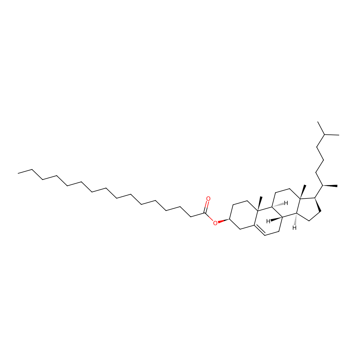 Cholesteryl palmitate molecular structure, CAS 601-34-3