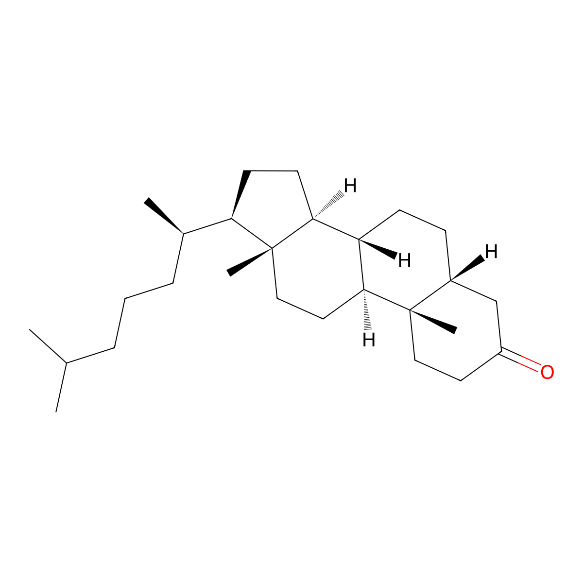 Coprostanone molecular structure, CAS 601-53-6