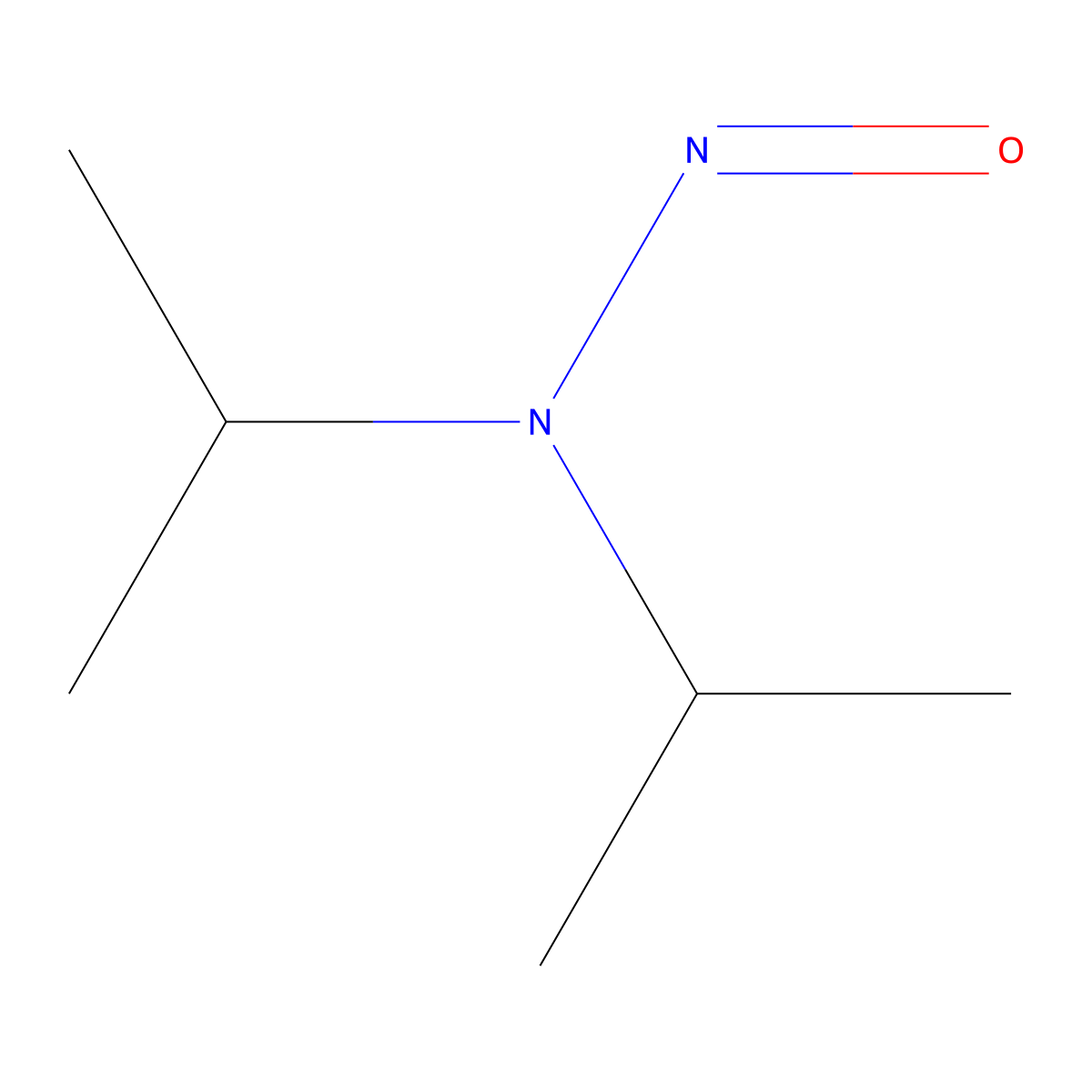Nitrosodiisopropylamine molecular structure, CAS 601-77-4
