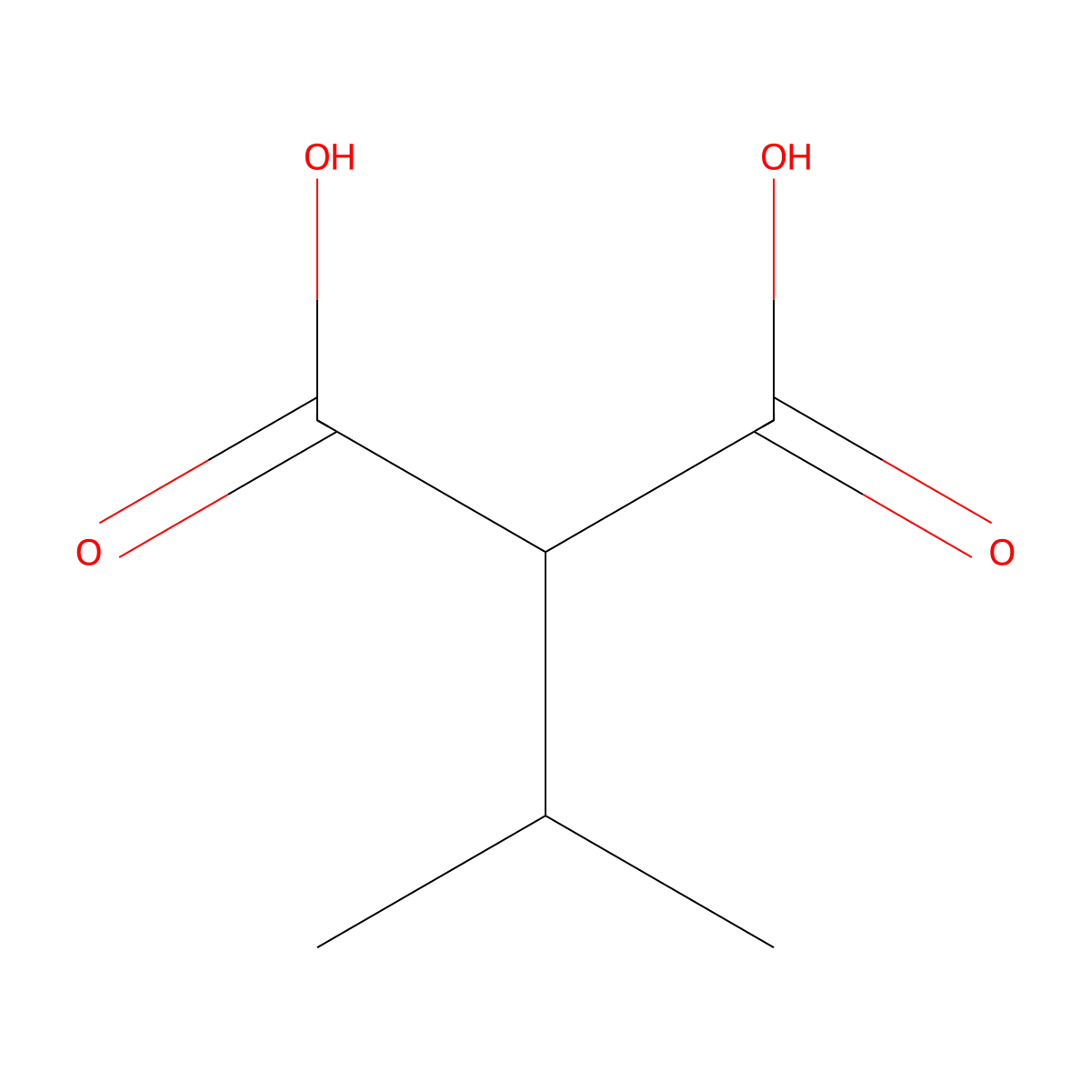 Isopropylmalonic acid molecular structure, CAS 601-79-6
