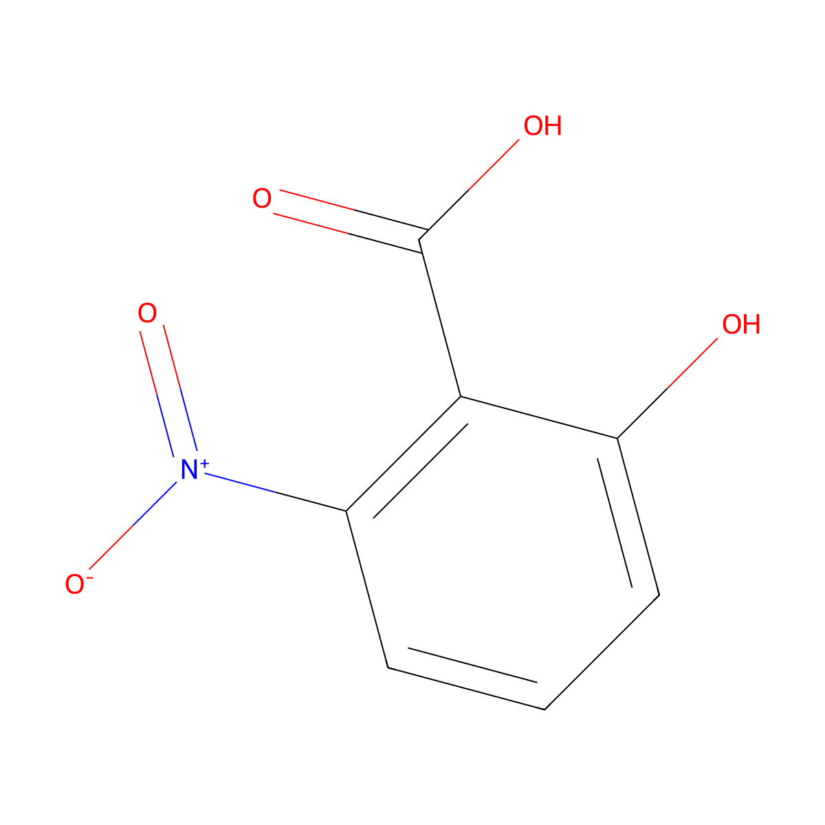 2-Hydroxy-6-nitrobenzoic acid molecular structure, CAS 601-99-0