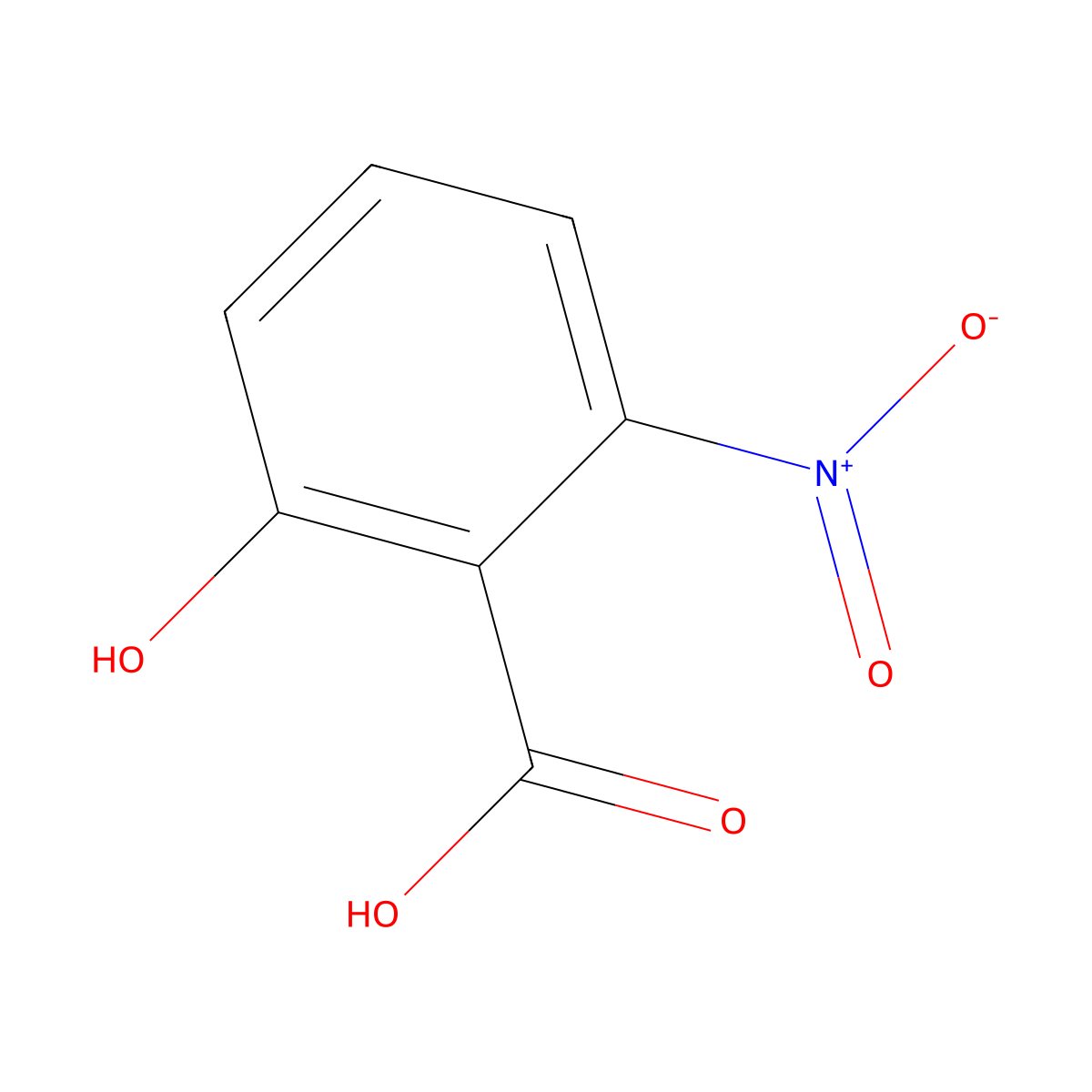 2-Hydroxy-6-nitrobenzoic acid molecular structure, CAS 601-99-0