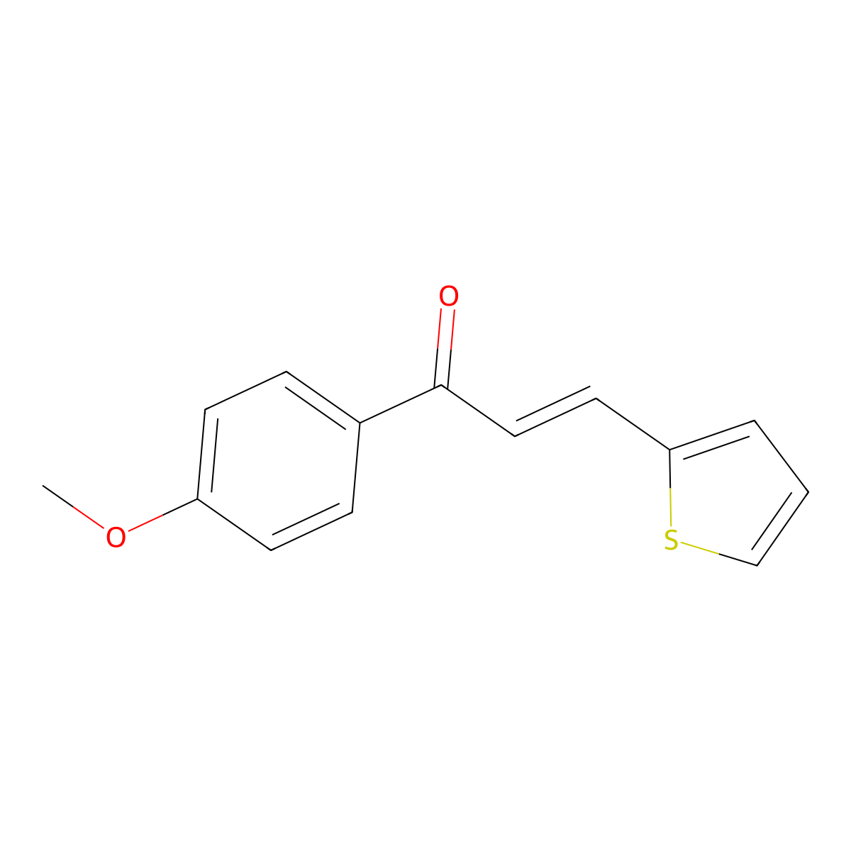 1-(4-Methoxyphenyl)-3-(2-thienyl)prop-2-en-1-one molecular structure, CAS 6010-25-9