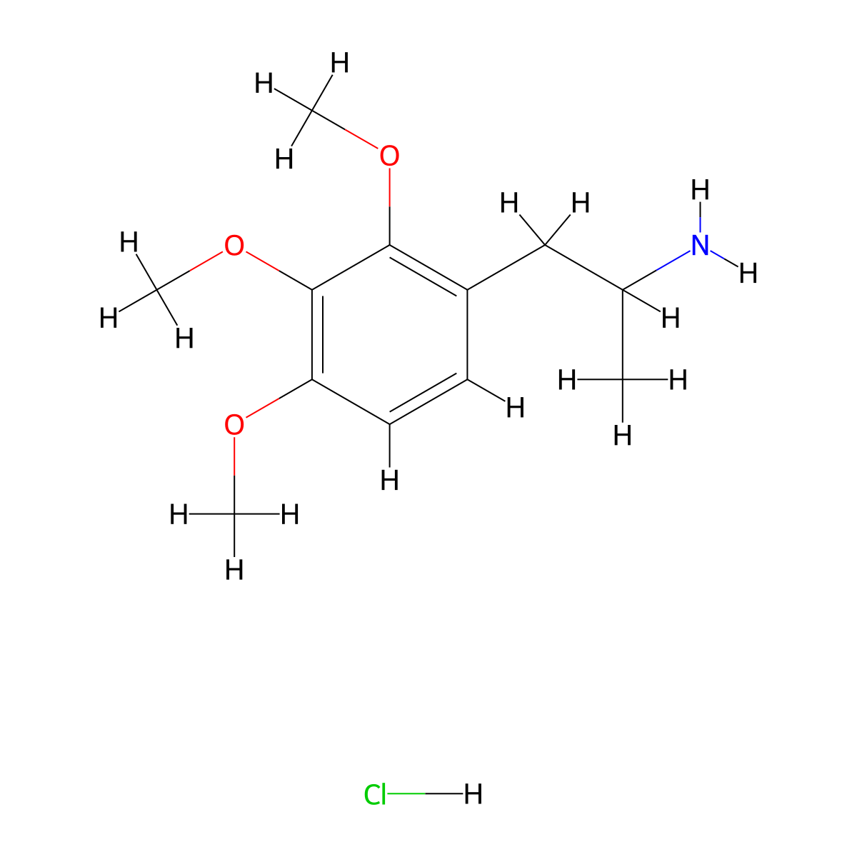 1-(2,3,4-Trimethoxyphenyl)propan-2-amine;hydrochloride molecular structure, CAS 6010-77-1