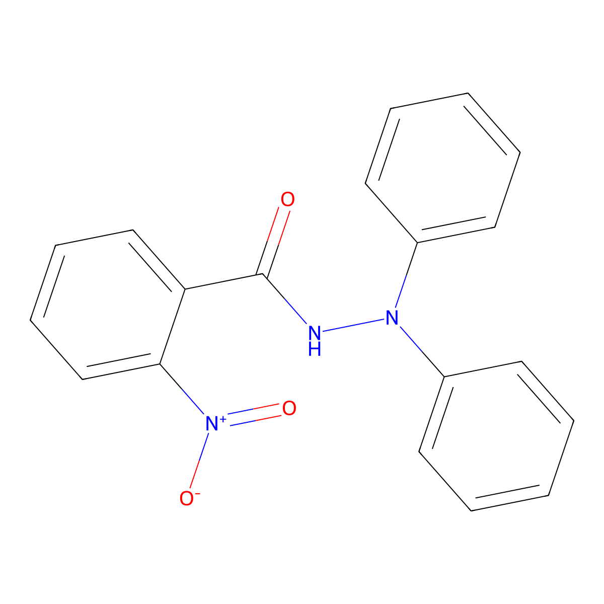 2-nitro-N',N'-diphenylbenzohydrazide molecular structure, CAS 60109-74-2