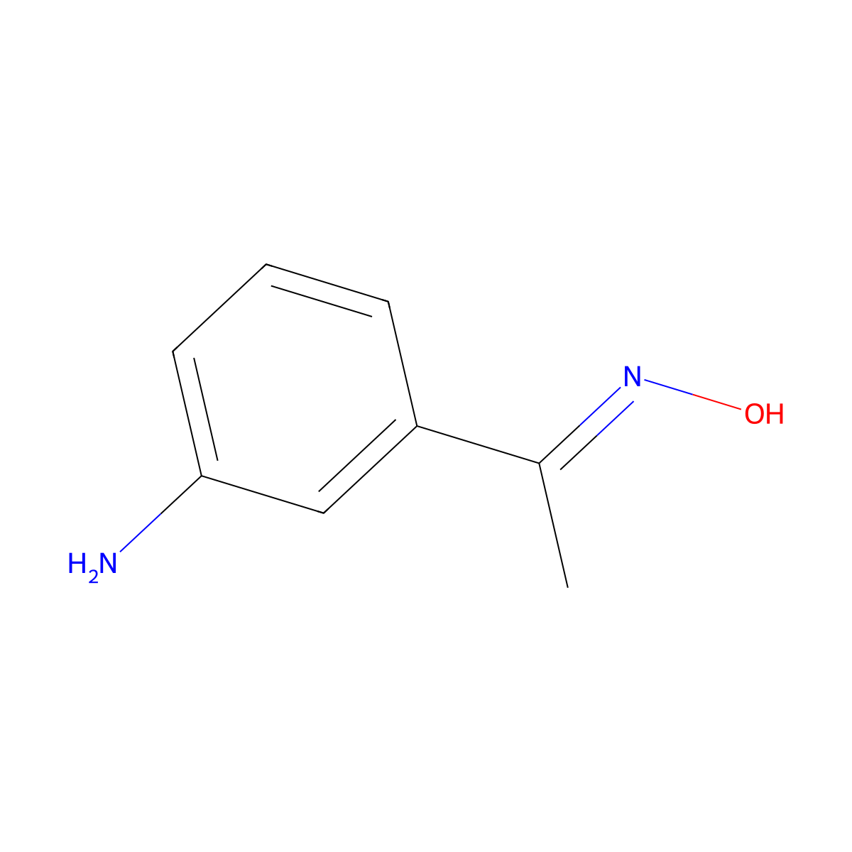 N-[1-(3-aminophenyl)ethylidene]hydroxylamine molecular structure, CAS 6011-18-3