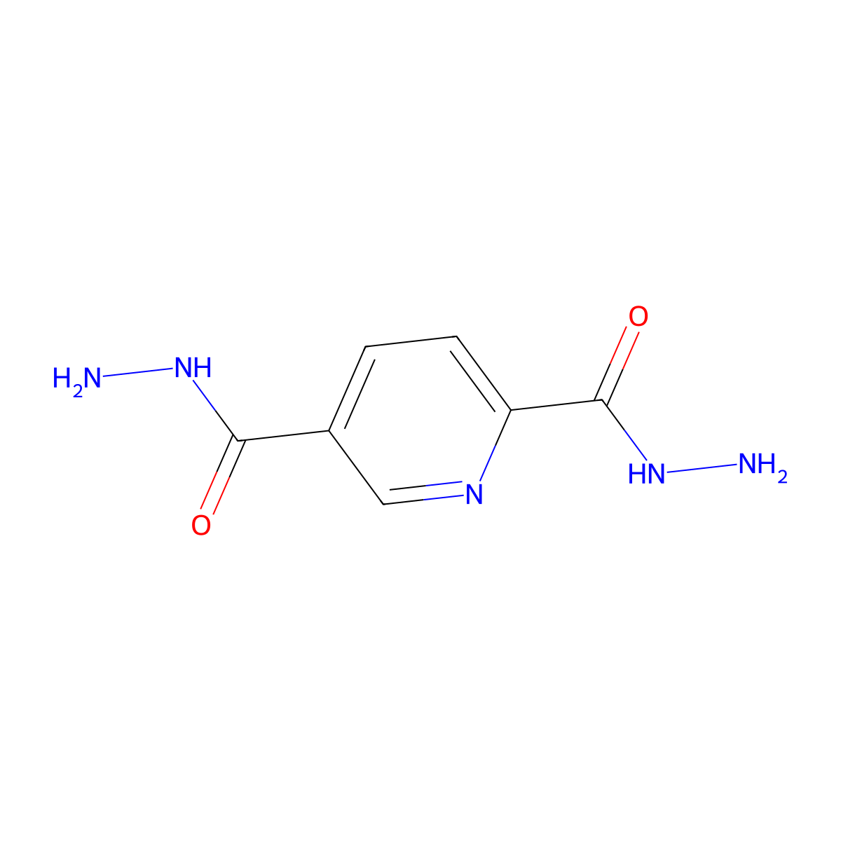 Pyridine-2,5-dicarbohydrazide molecular structure, CAS 6011-55-8